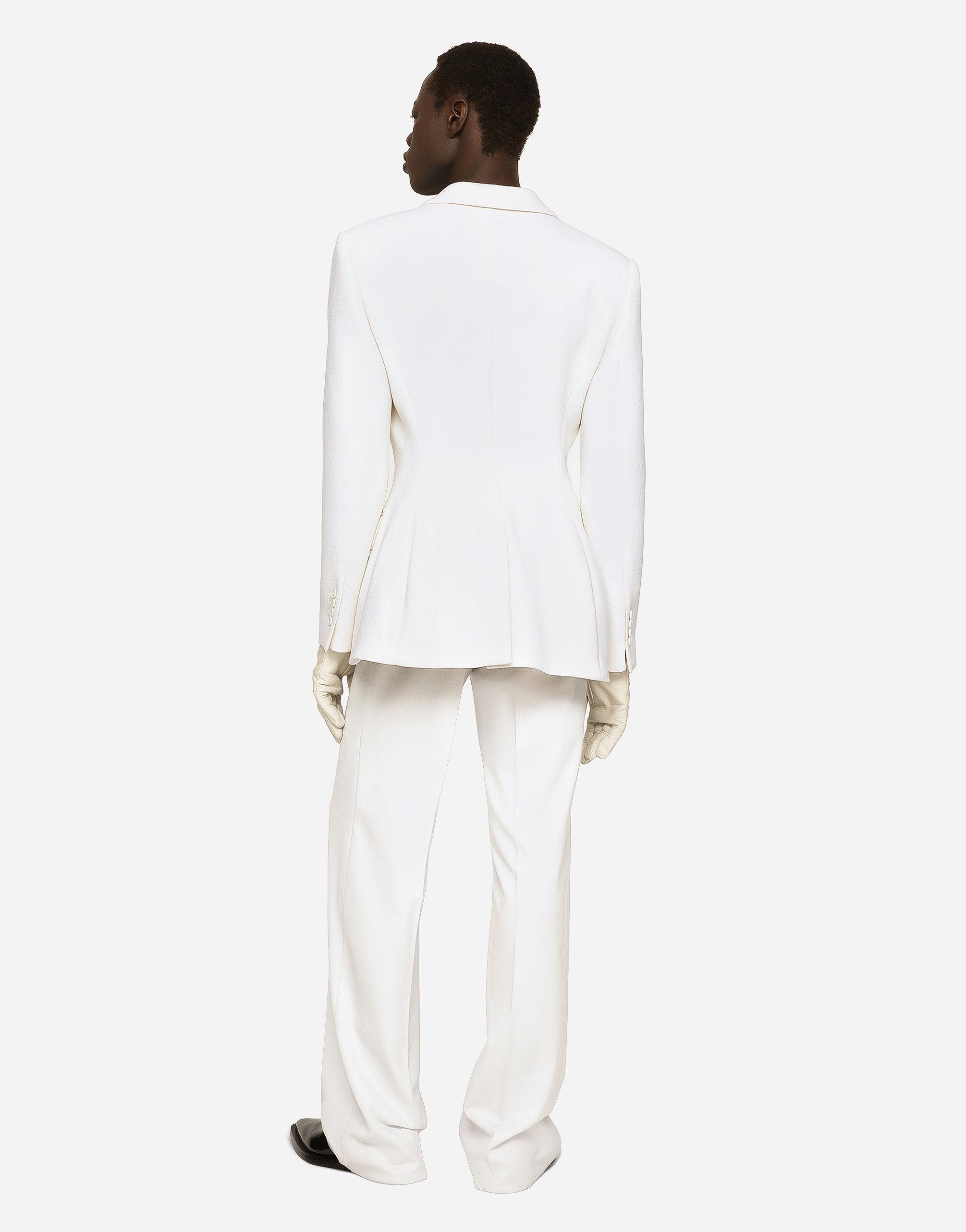 DOLCE & GABBANA DOUBLE-BREASTED STRETCH WOOL CREPE DOLCE-FIT JACKET