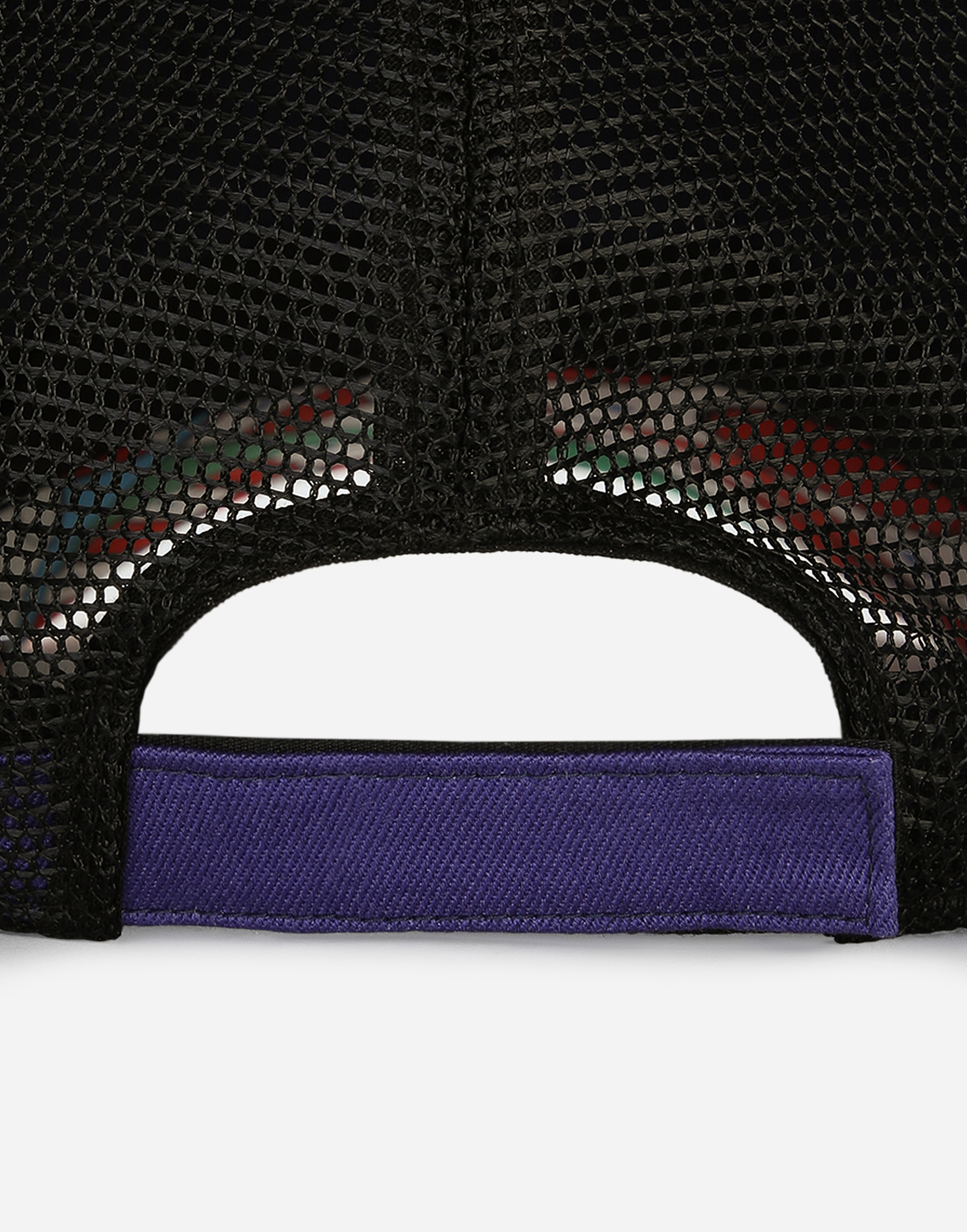 DOLCE & GABBANA DRILL BASEBALL CAP WITH CARRETTO PRINT