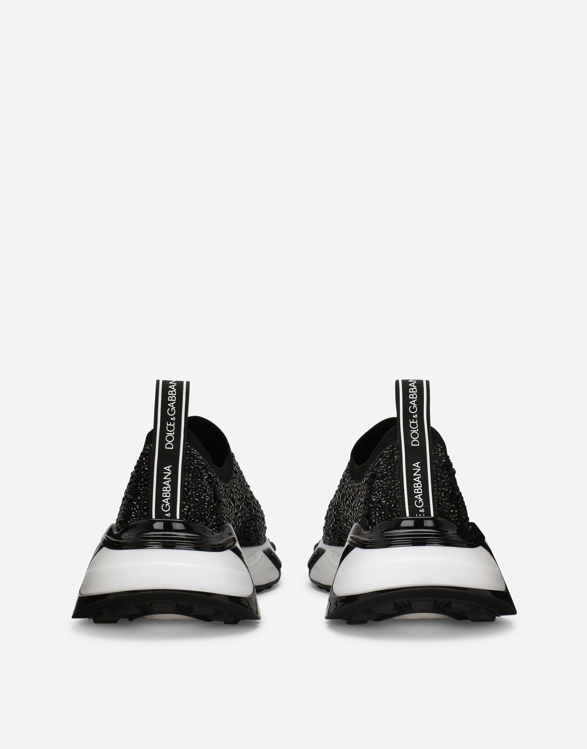 DOLCE & GABBANA FAST SNEAKERS WITH FUSIBLE RHINESTONES