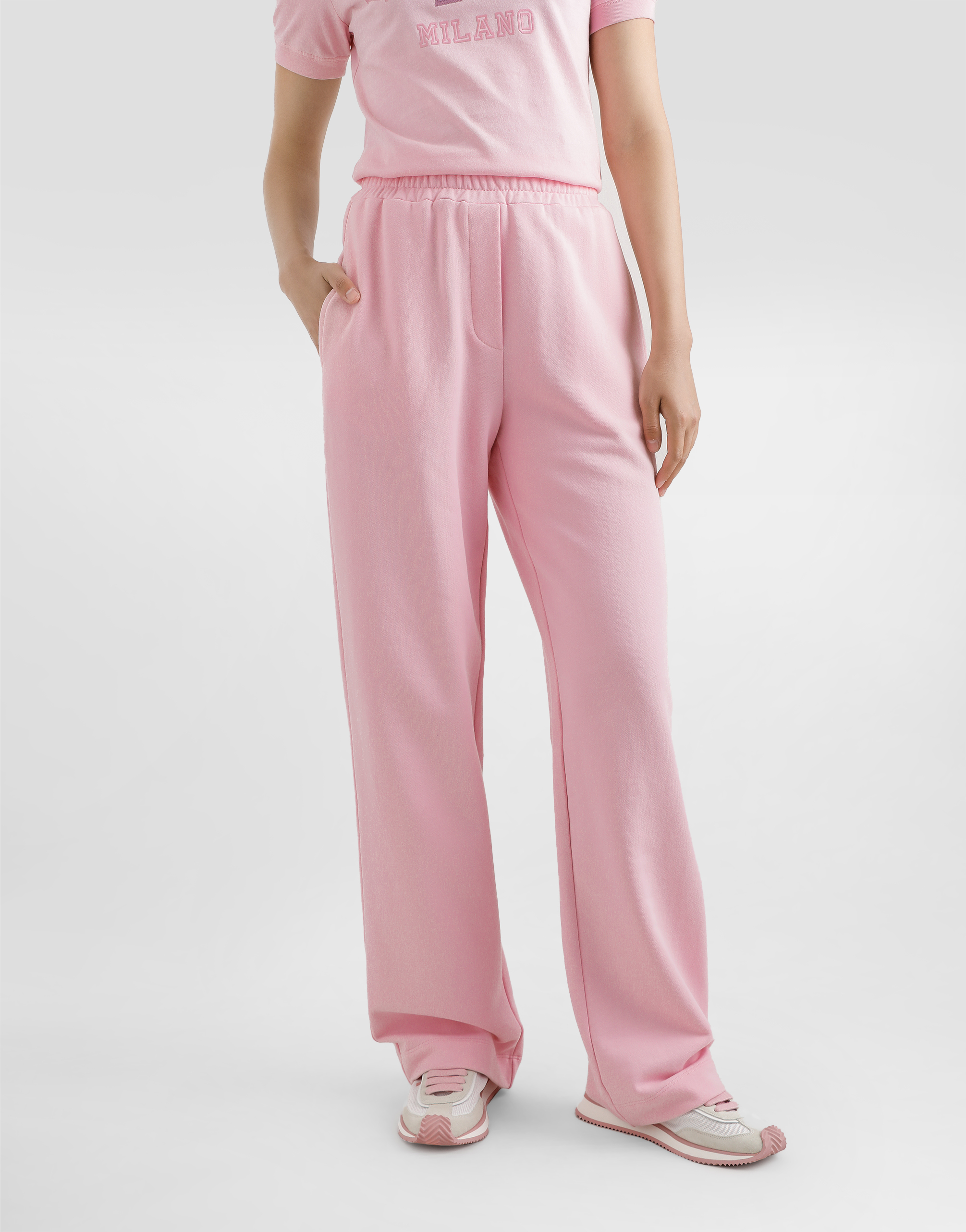 Jersey jogging pants with DG logo embroidery