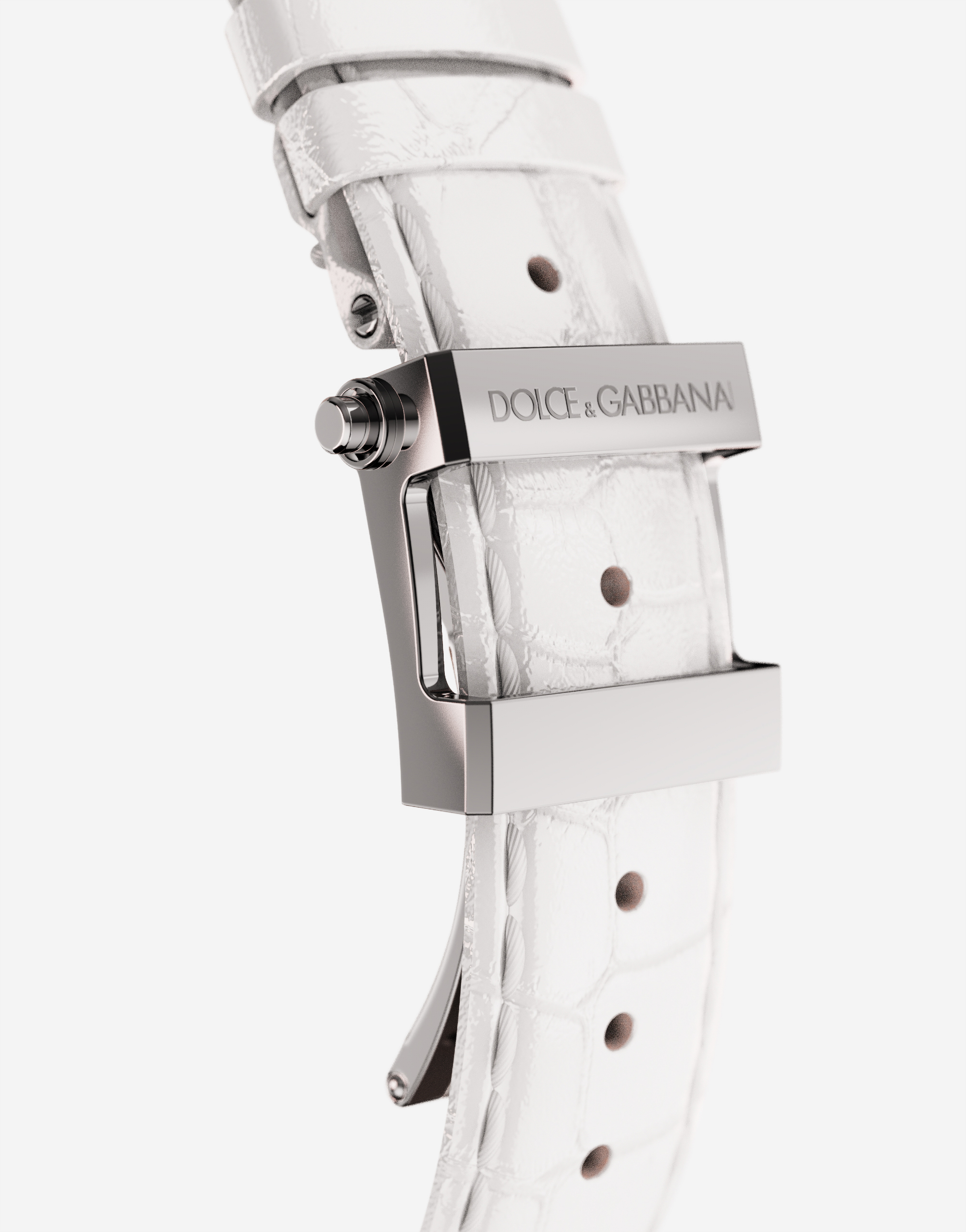 DOLCE & GABBANA DG7 WATCH IN STEEL WITH ENGRAVED SIDE DECORATION IN GOLD