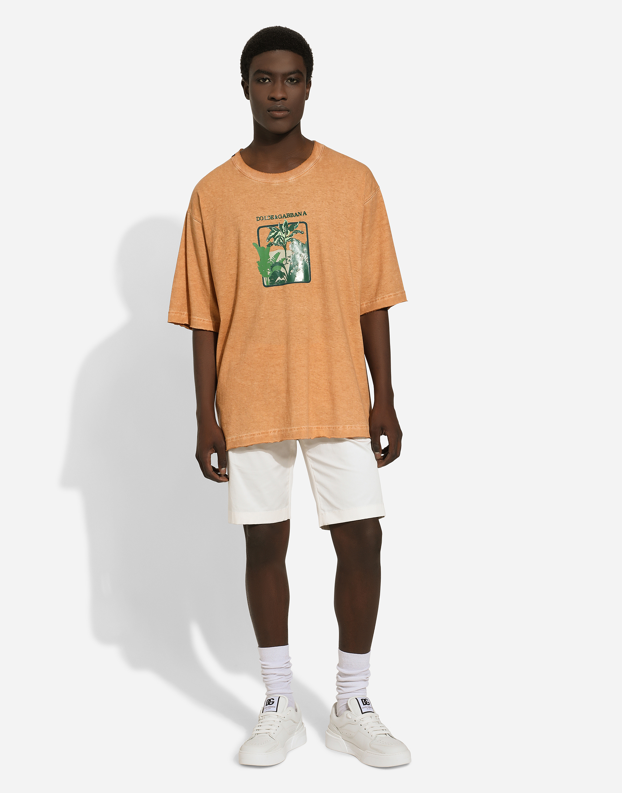 Dolce & Gabbana Mid-rise Bermuda Shorts In Beige