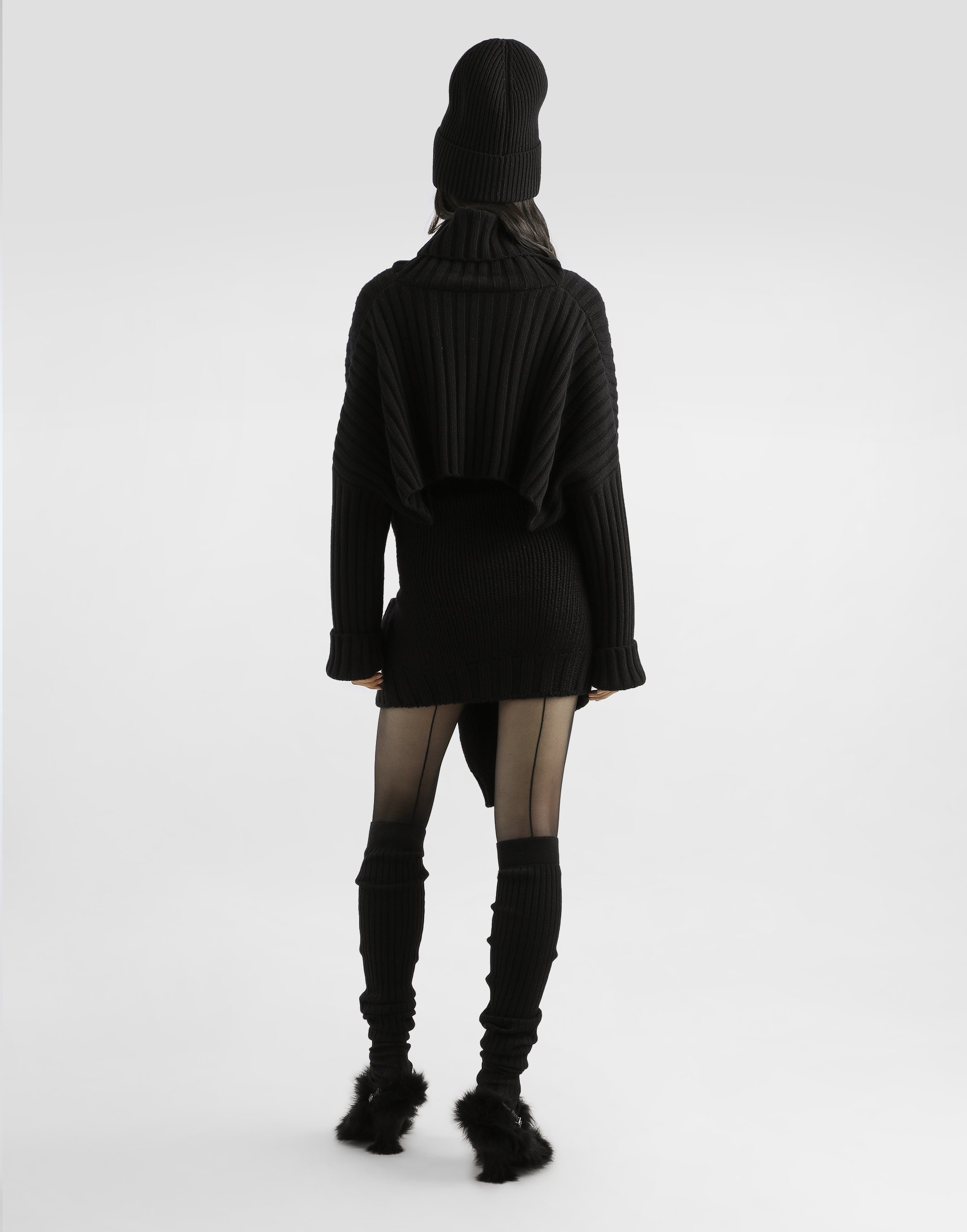 Dolce & Gabbana Virginwool And Cashmere Cardigan In Black