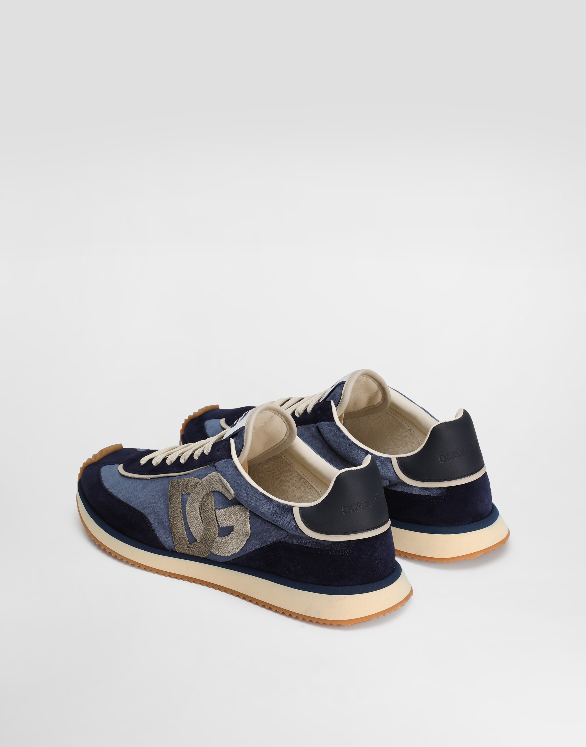 Dolce & Gabbana Cushion Low-top Sneakers Featuring Suede Inserts In Green