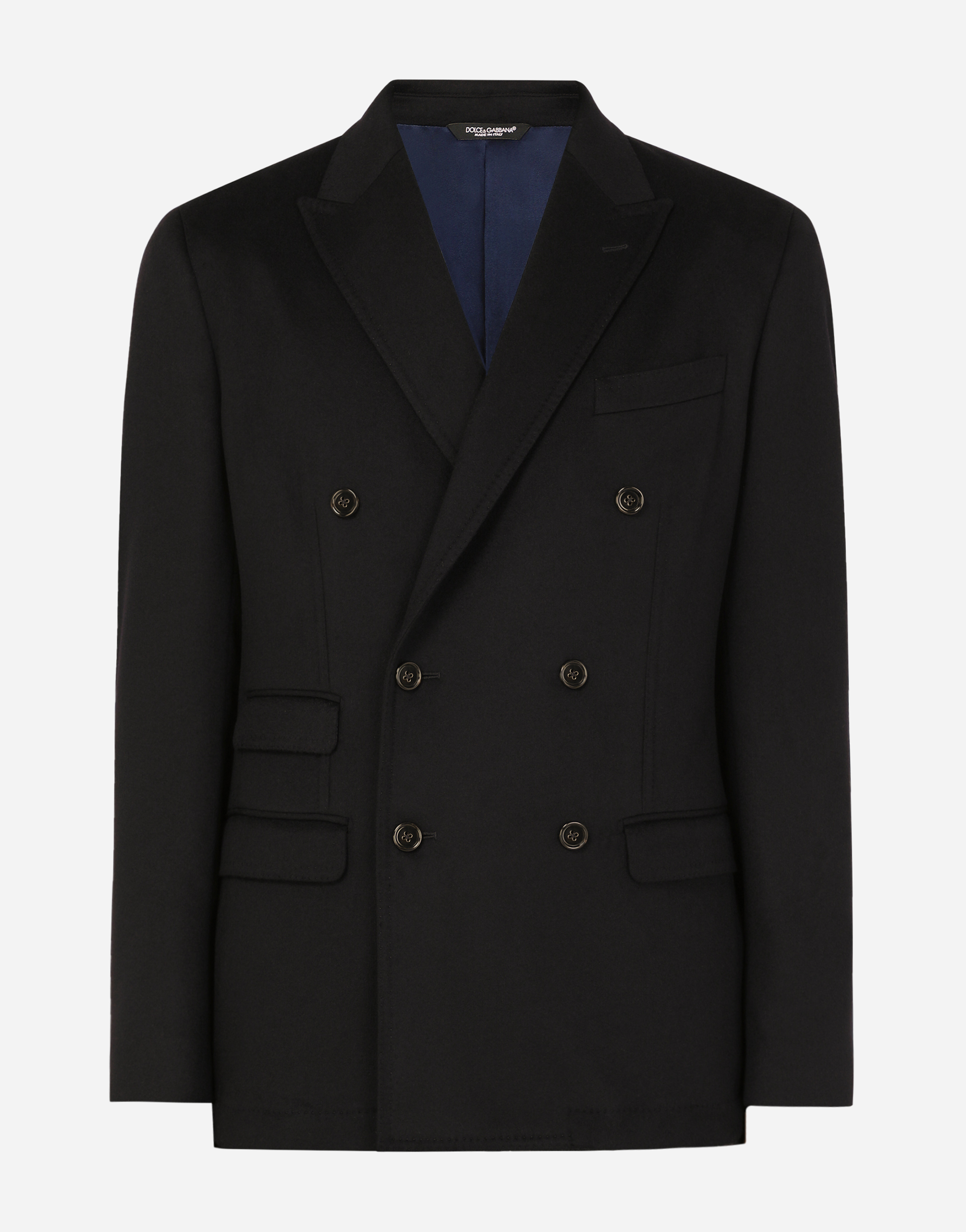 Dolce & Gabbana Deconstructed Double-breasted Cashmere Jacket - Man Suits And Blazers Blue