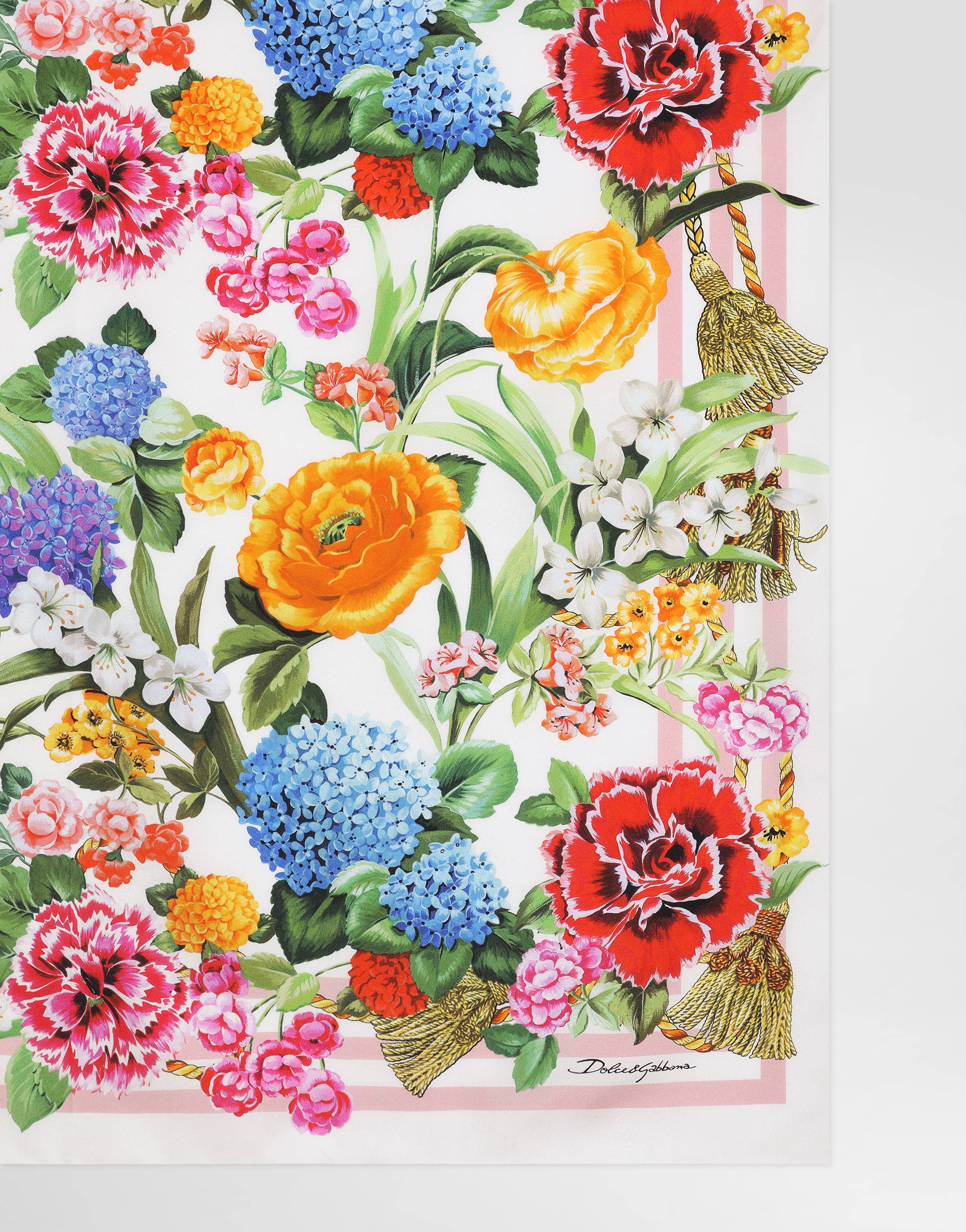 Dolce & Gabbana Floral-print Silk Twill Foulard Scarf (50x50) In Print