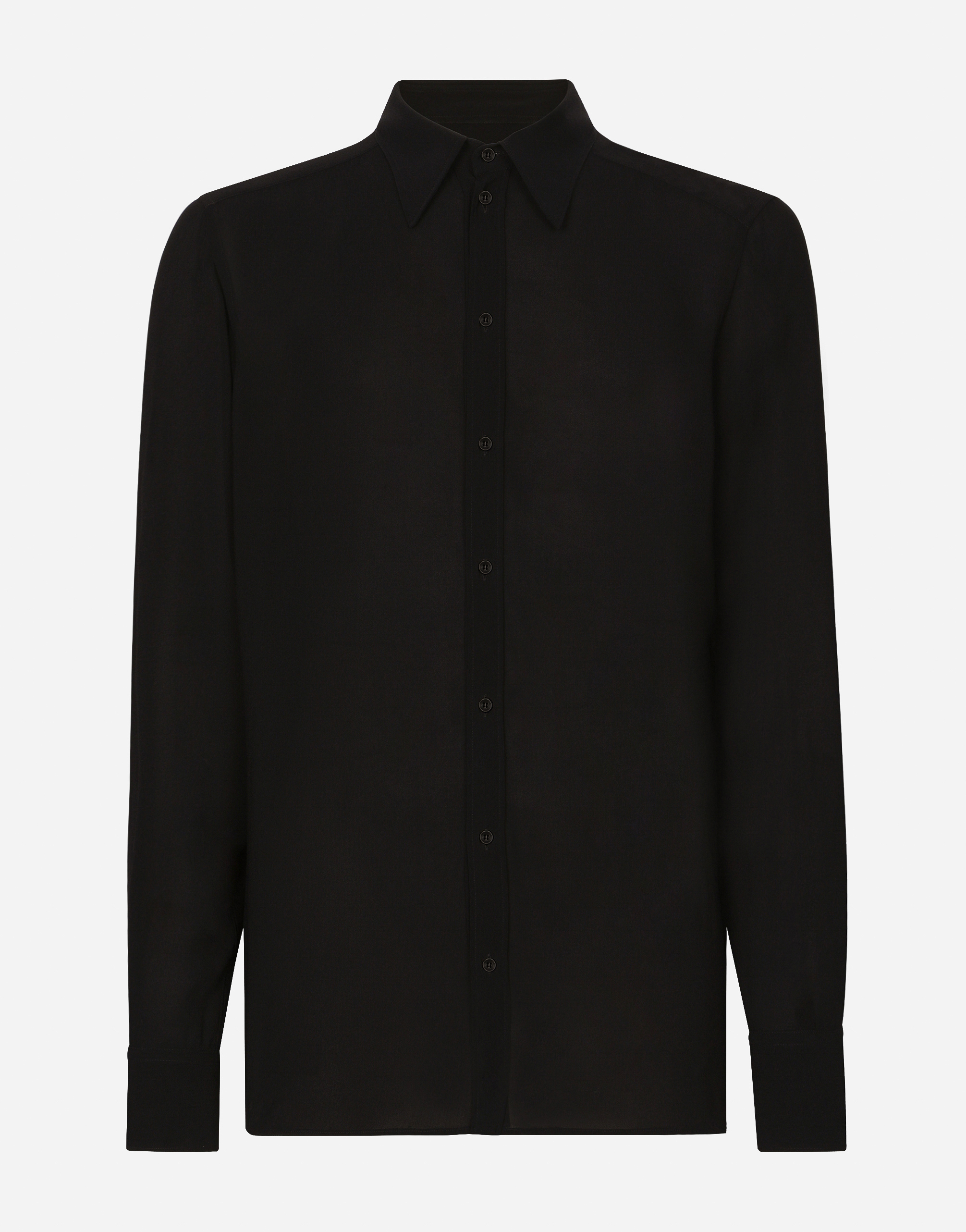 DOLCE & GABBANA MARTINI-FIT STRETCH CHARMEUSE SHIRT