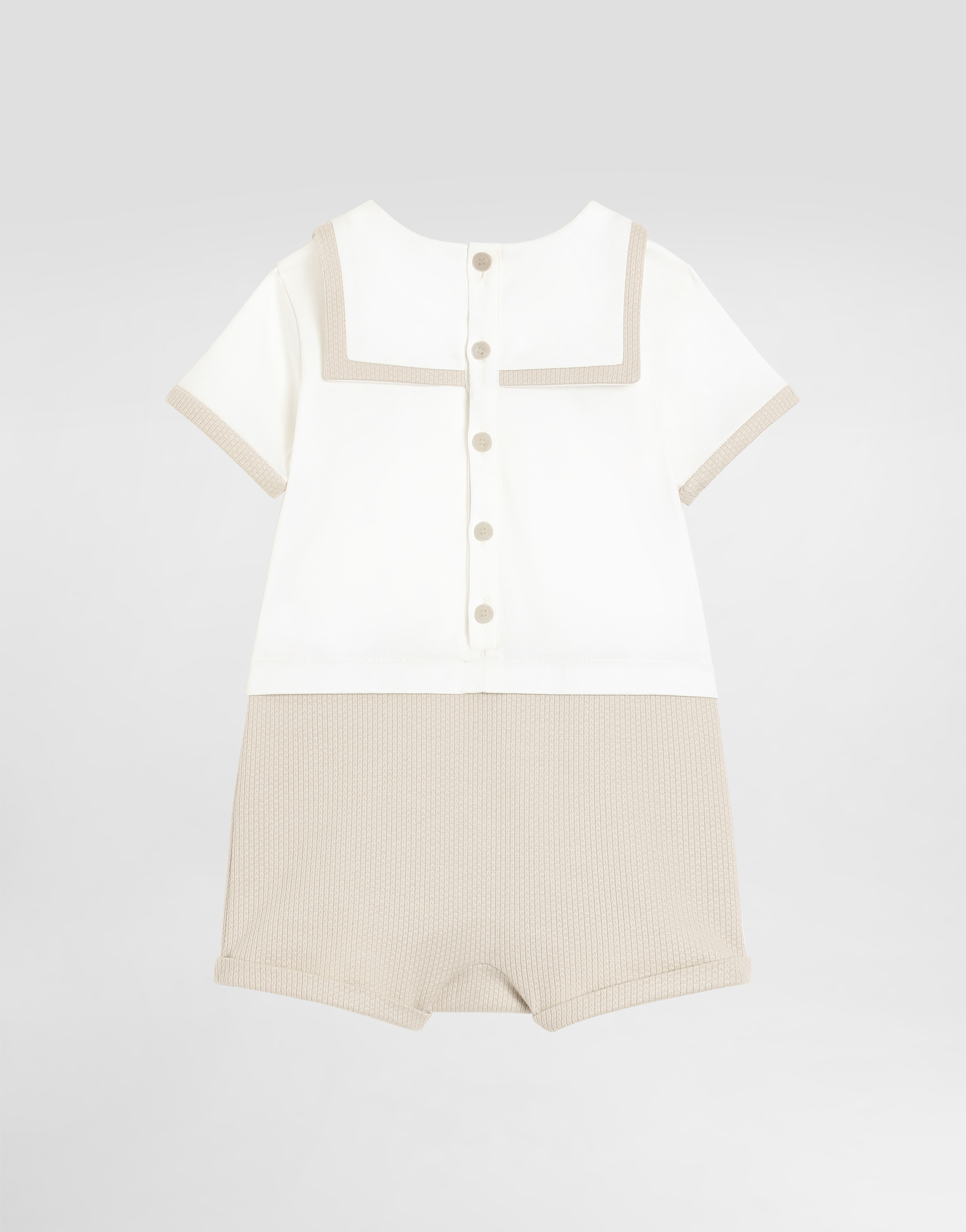  Dolce & Gabbana Interlock And Piqué Romper With Embroidery - Mann Geschenk-set Und Body Mehrfarbig 3/6 Months 