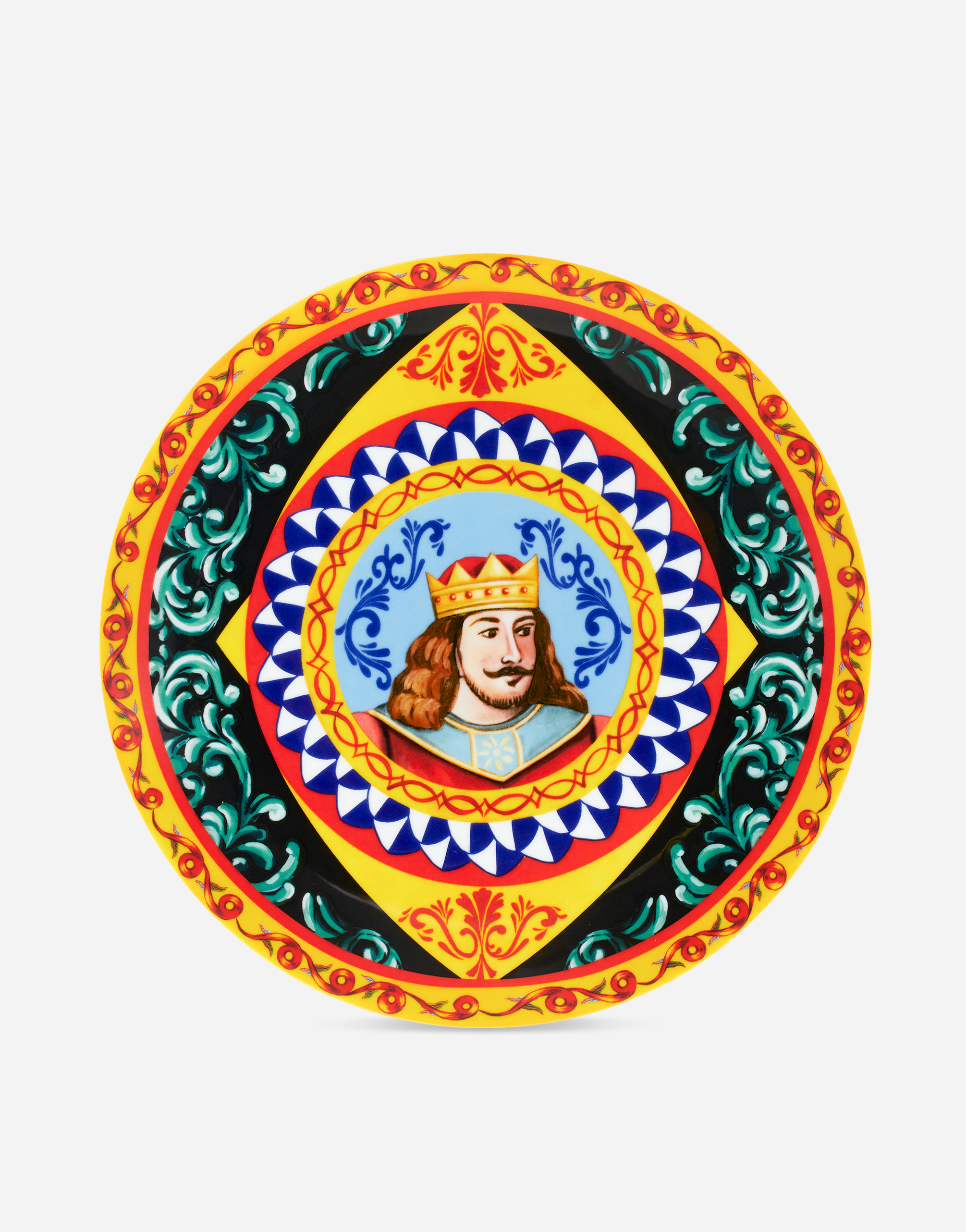 Shop Dolce & Gabbana Porcelain Charger Plate In Multicolor