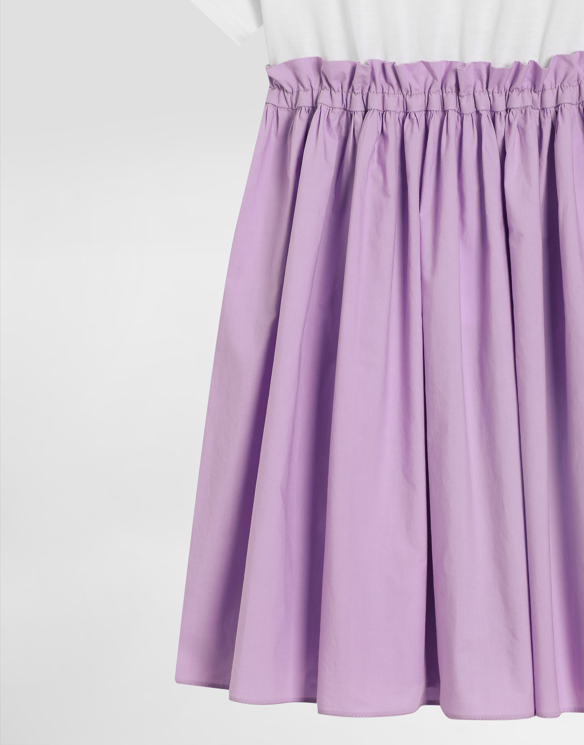 Dolce & Gabbana Poplin And Jersey Dress In Multicolor