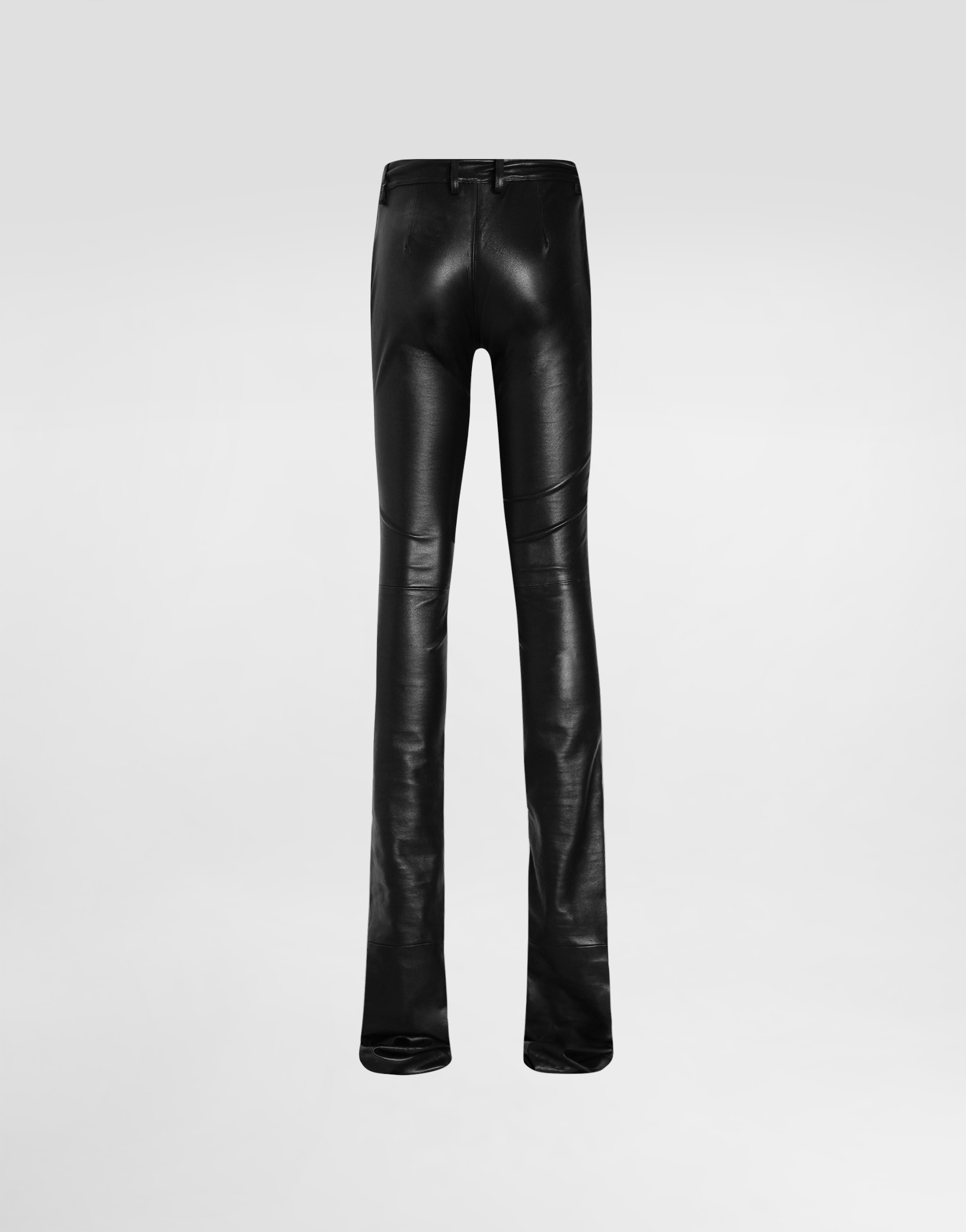 Stretch nappa leather trousers