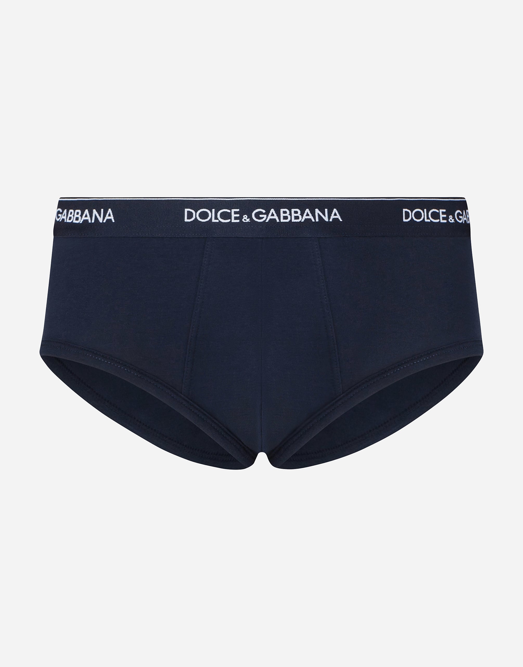  Dolce & Gabbana Lot De Deux Slips Brando En Coton Stretch - Homme Sous-vêtements Et Loungewear Bleu 3 