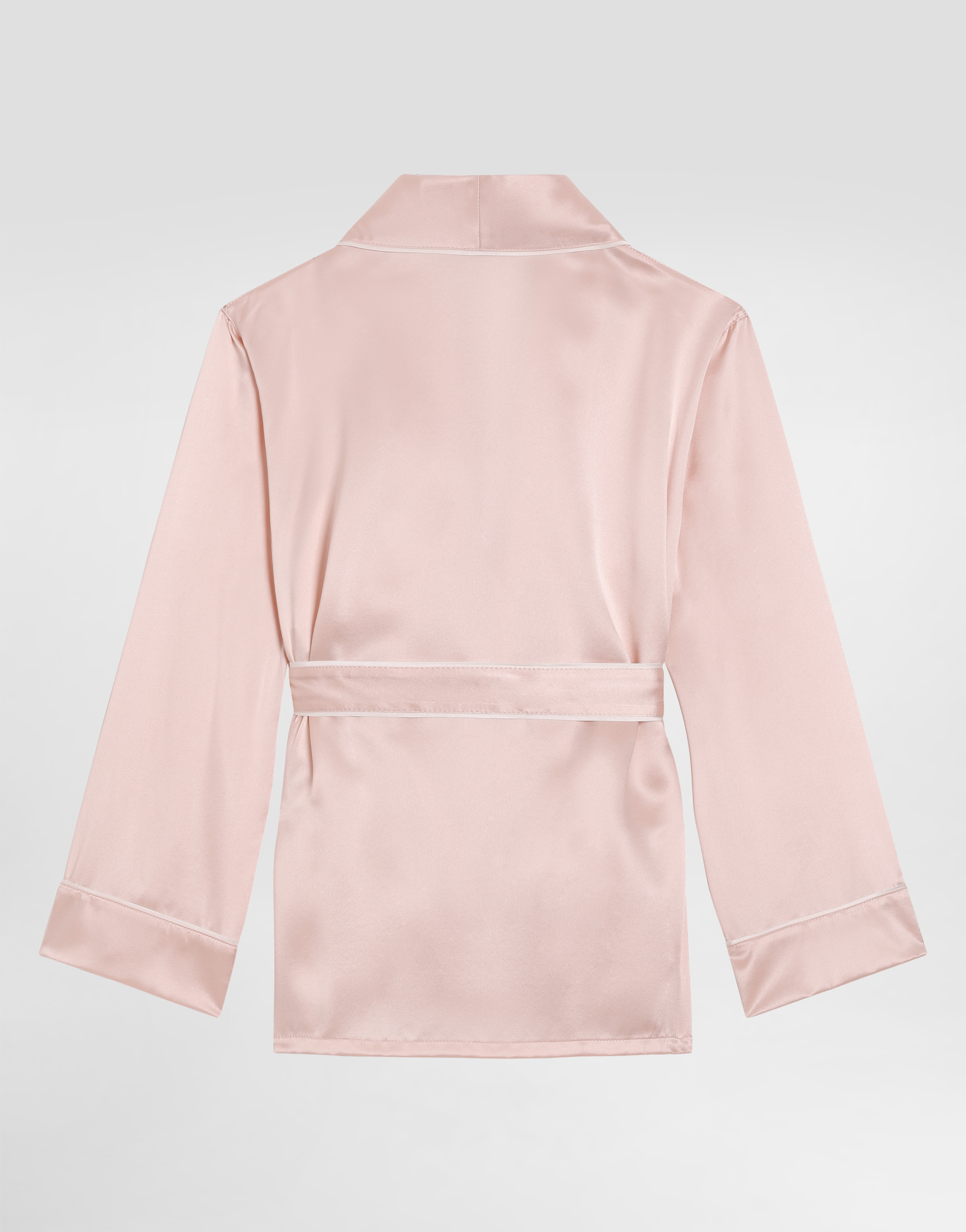 Dolce & Gabbana Silk Satin Vanity Shirt In Pink