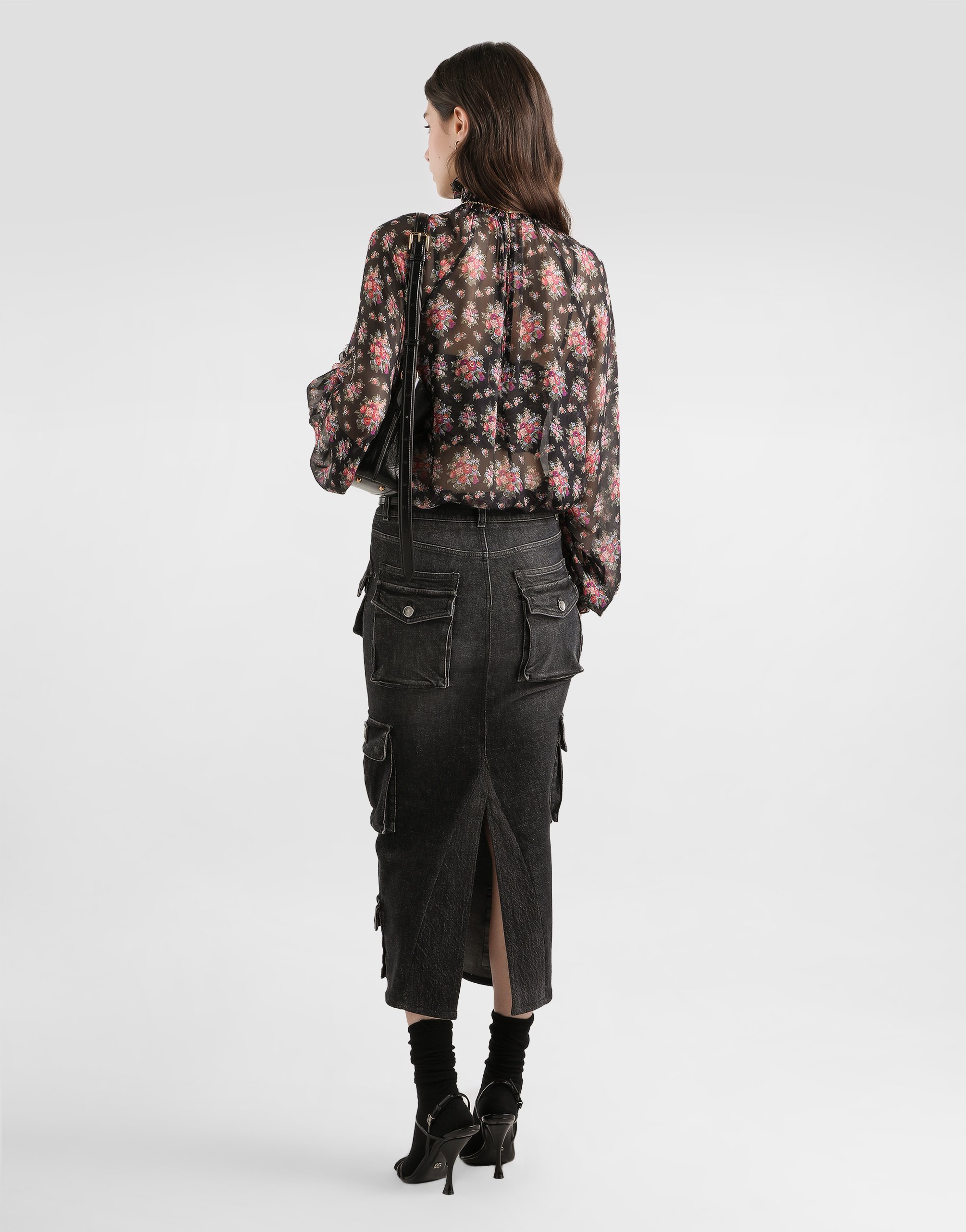 Dolce & Gabbana Denim Skirt In Multi