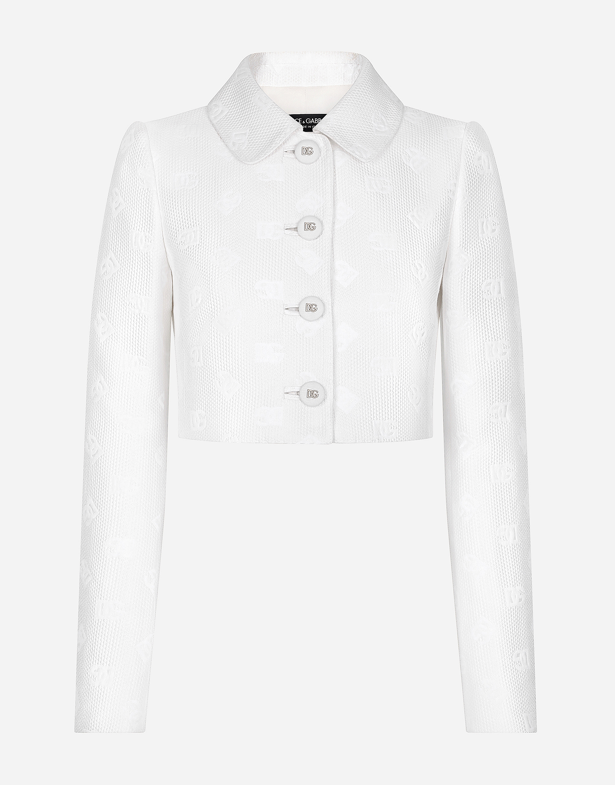 Dolce & Gabbana Woman Jacket White Size 10 Cotton, Polyester, Silk In White