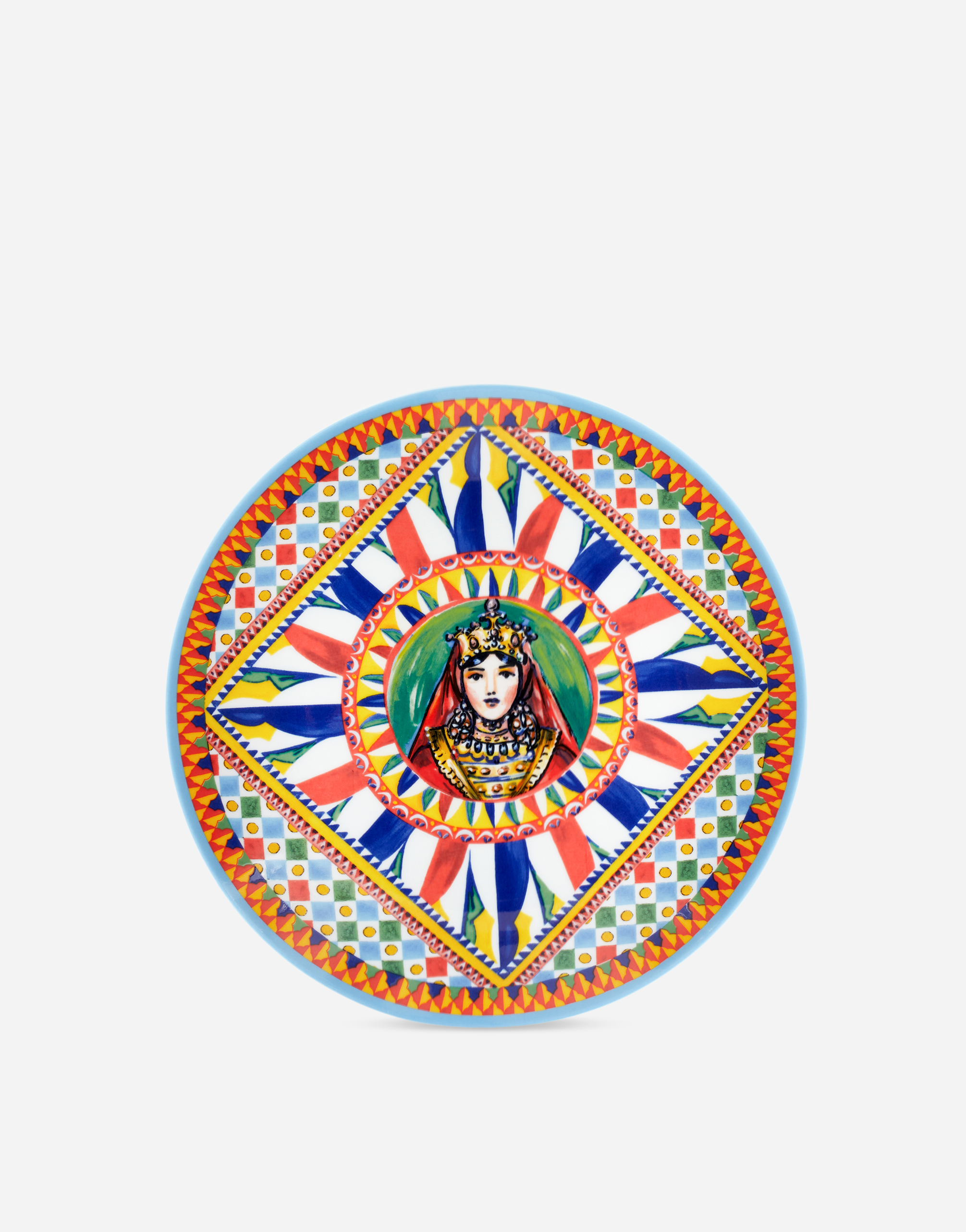 Dolce & Gabbana Set 2 Porcelain Dinner Plates In Multicolor