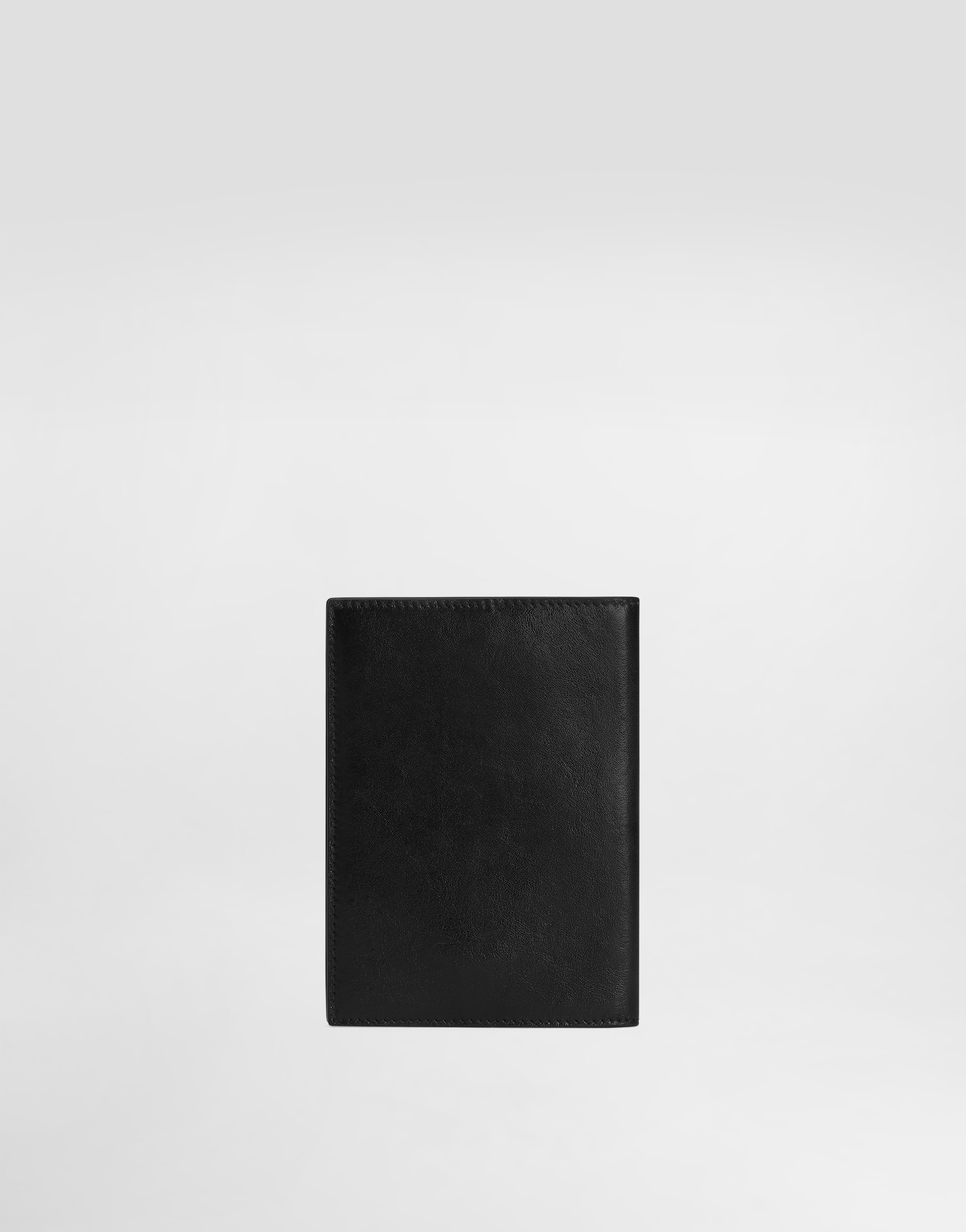  Dolce & Gabbana Dolce & Gabbana Tempesta Calfskin Passport Holder - Man Wallets And Small Leather Goods Black Onesize 