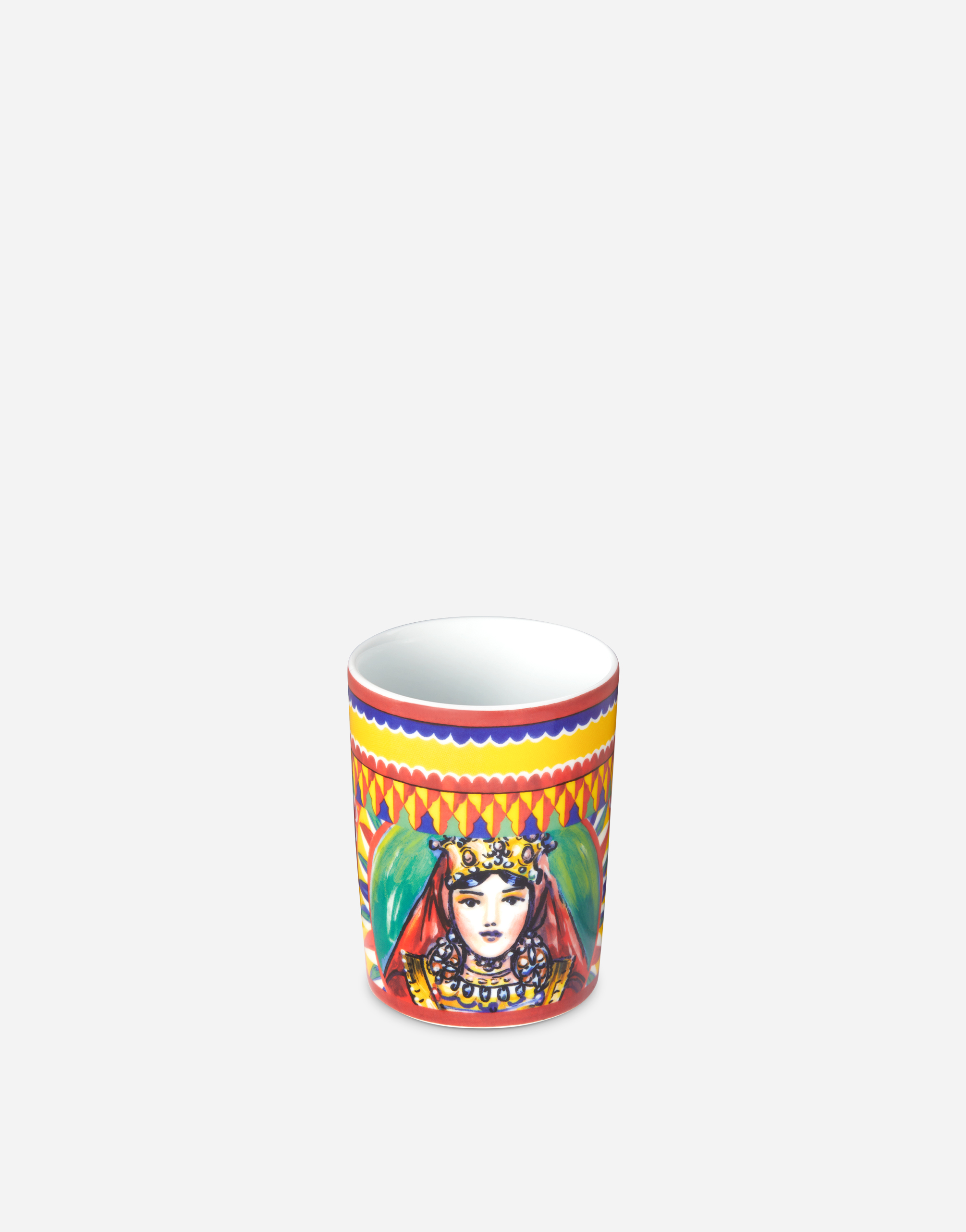 Dolce & Gabbana Porcelain Water Glass In Multicolor