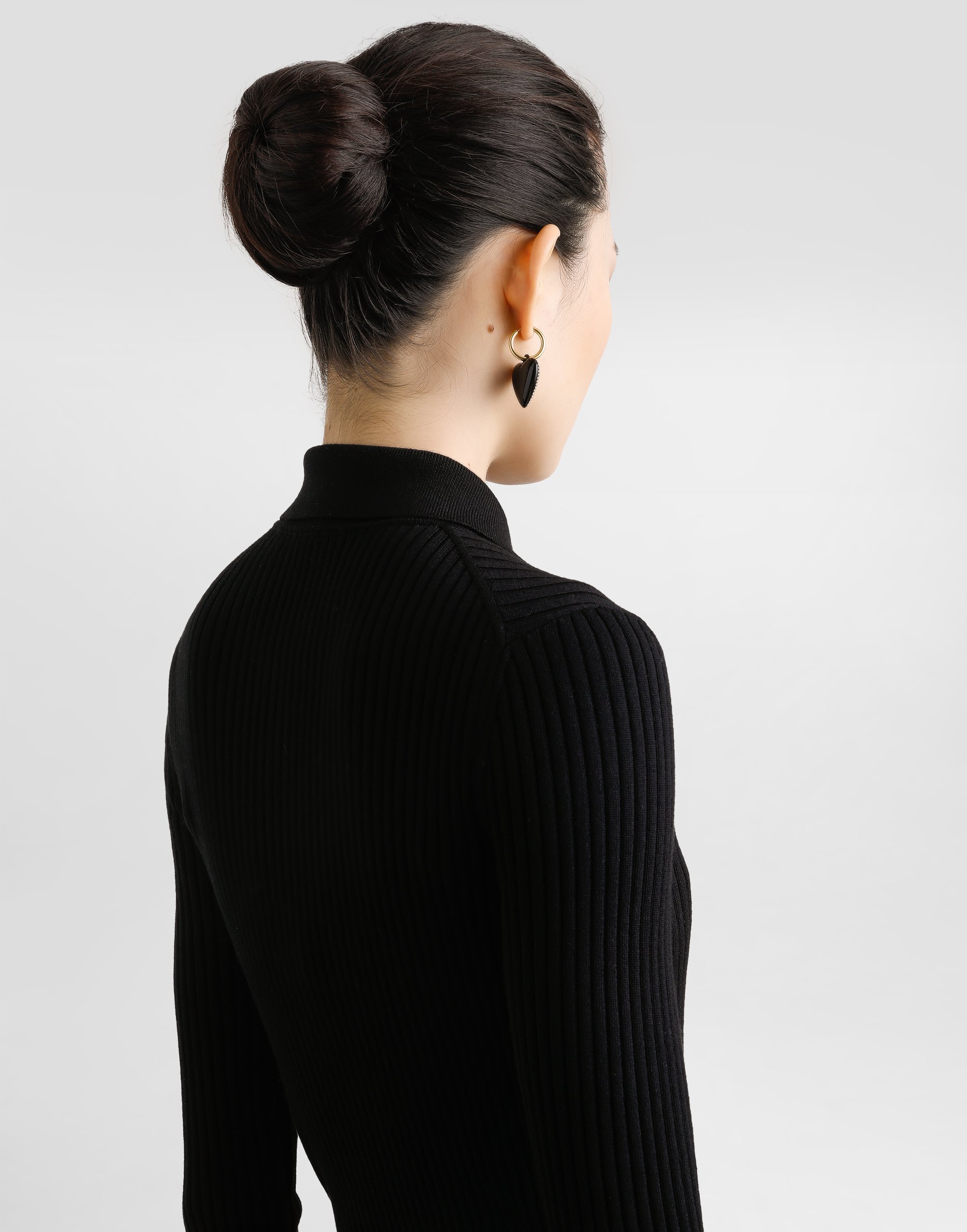 Dolce & Gabbana Ribbed Wool Pullover In Black