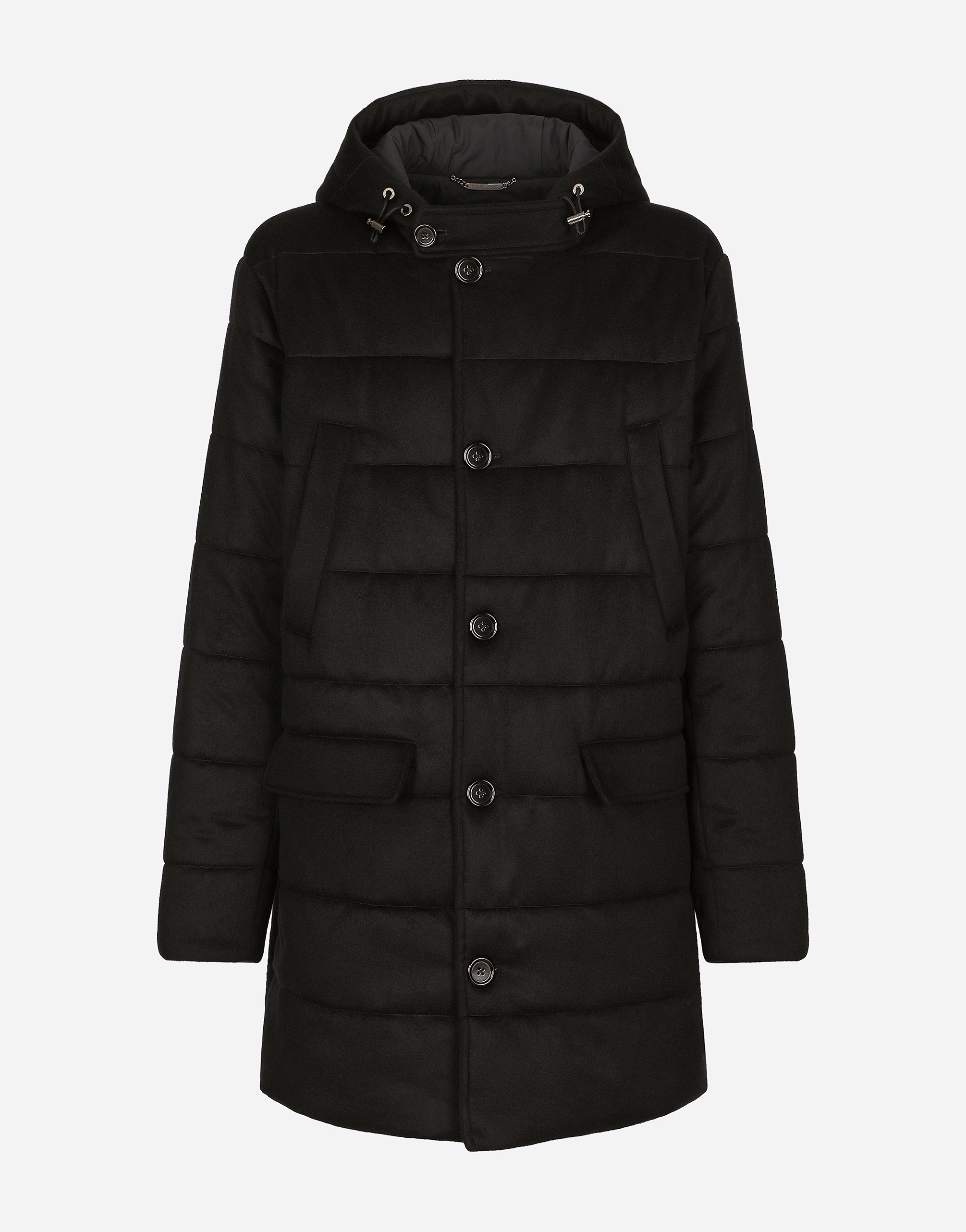 Quilted cashmere parka
