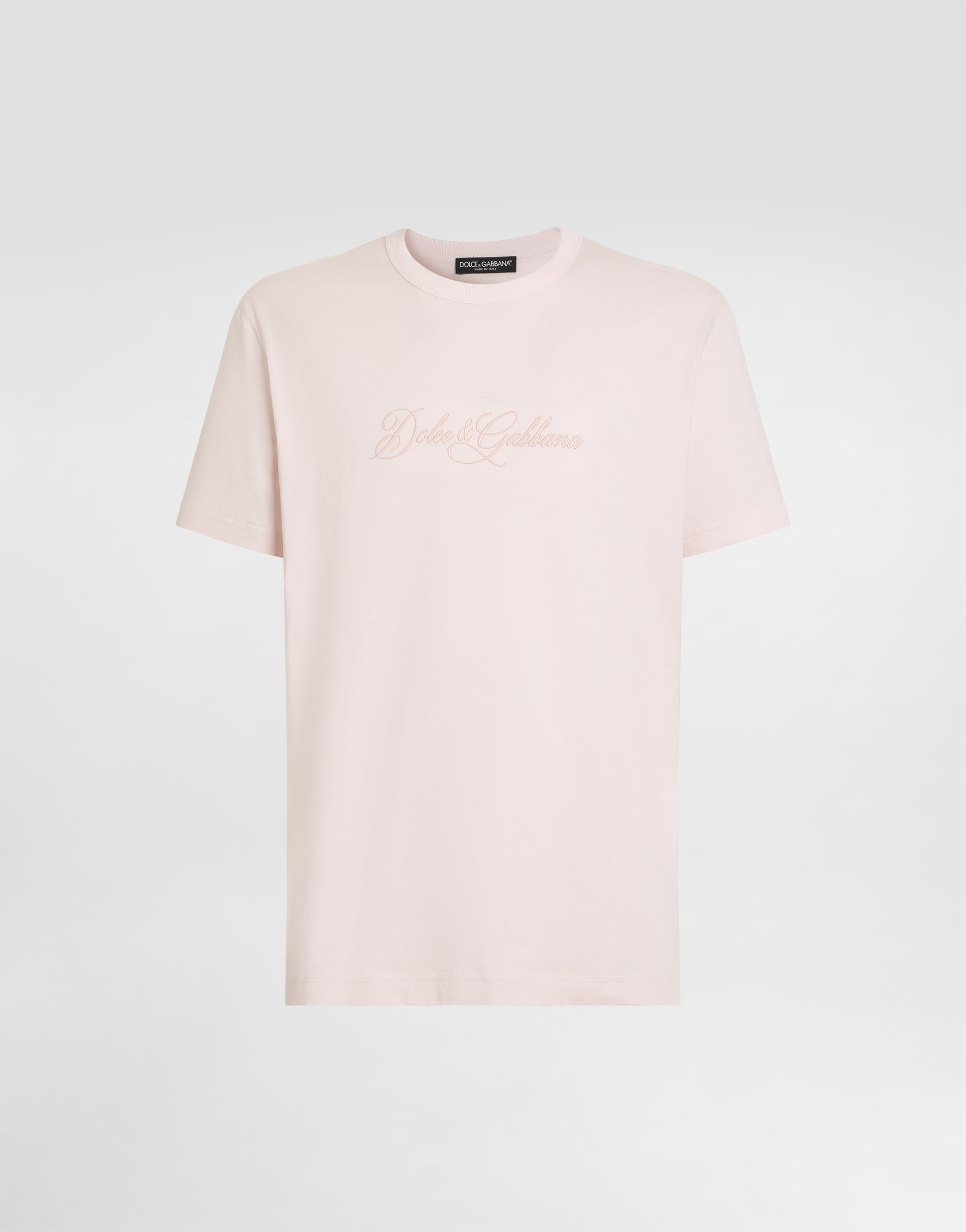 T-SHIRT M/CORTA GIRO in Pink for Men | Dolce&Gabbana®