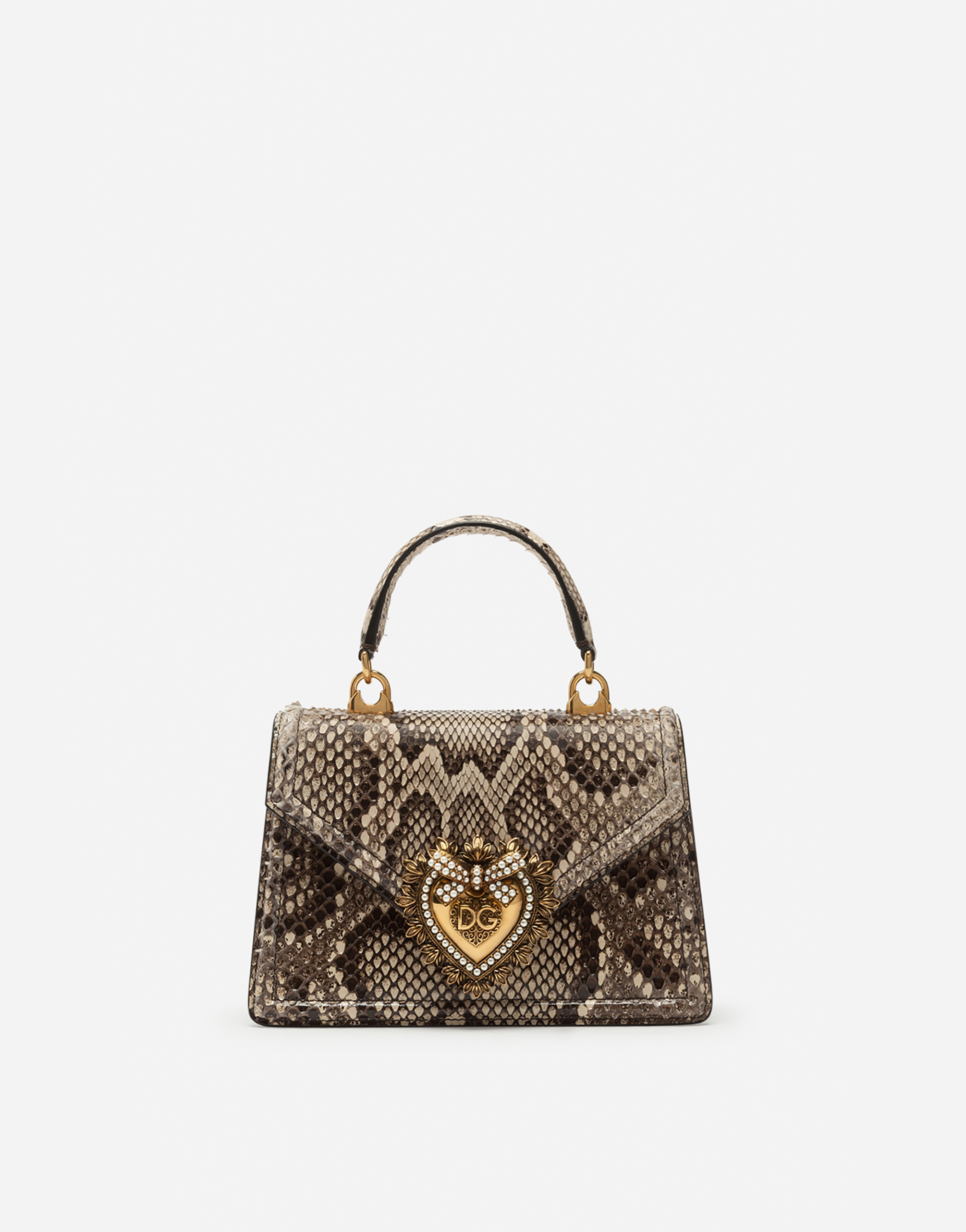 Small Devotion bag in python skin in NUDE for Women
