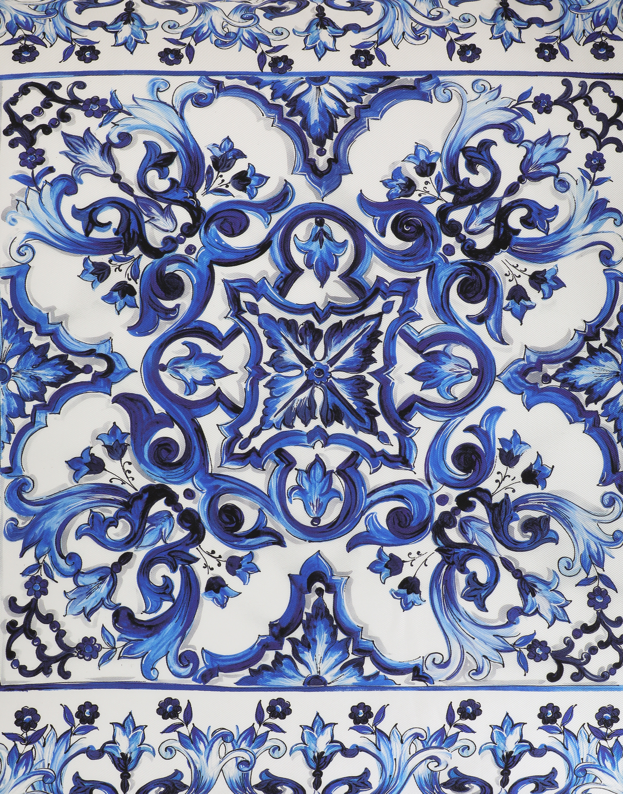 Dolce & Gabbana Silk Twill Cushion Large In Multicolor