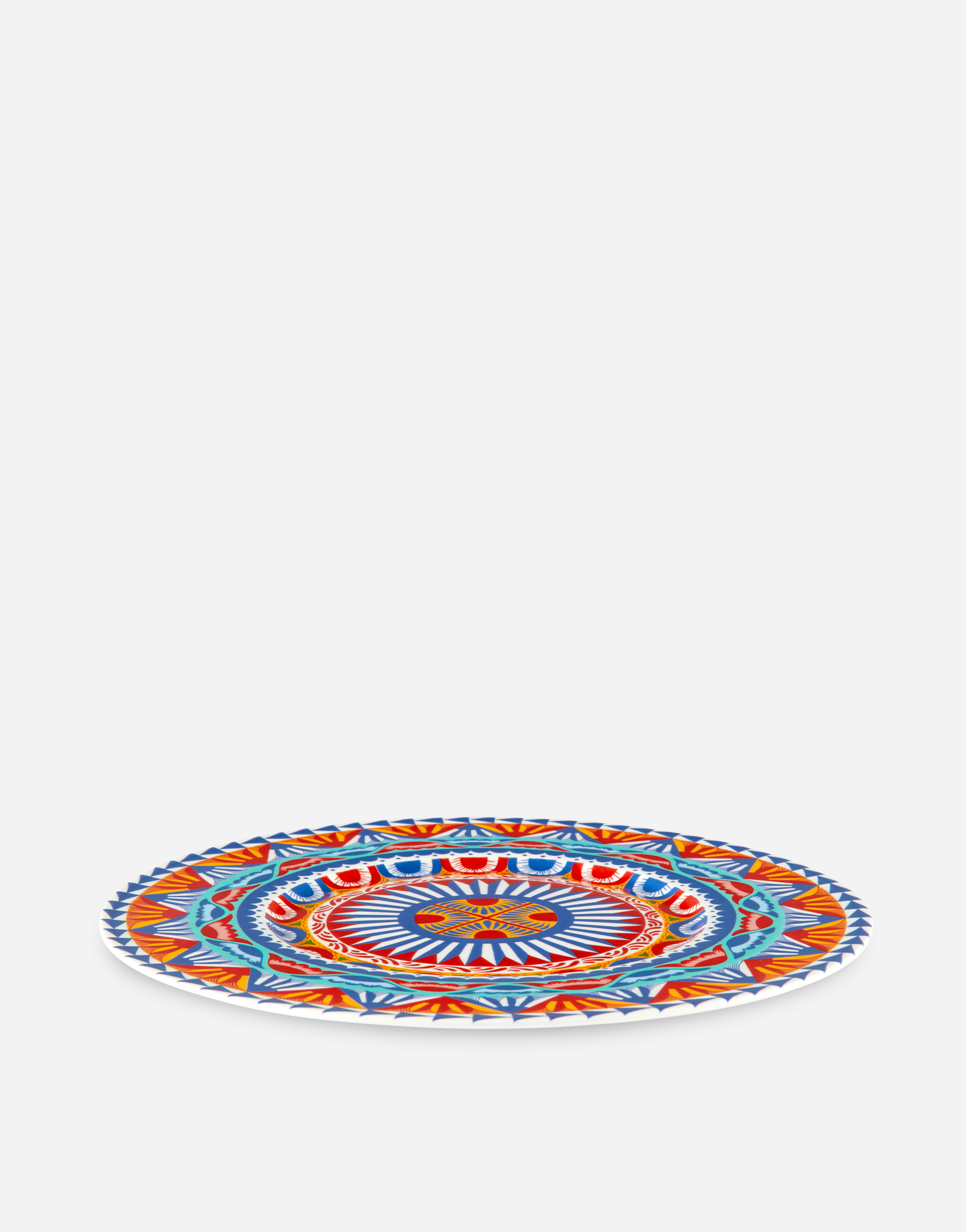 Shop Dolce & Gabbana Charger Plate In Fine Porcelain In Multicolor