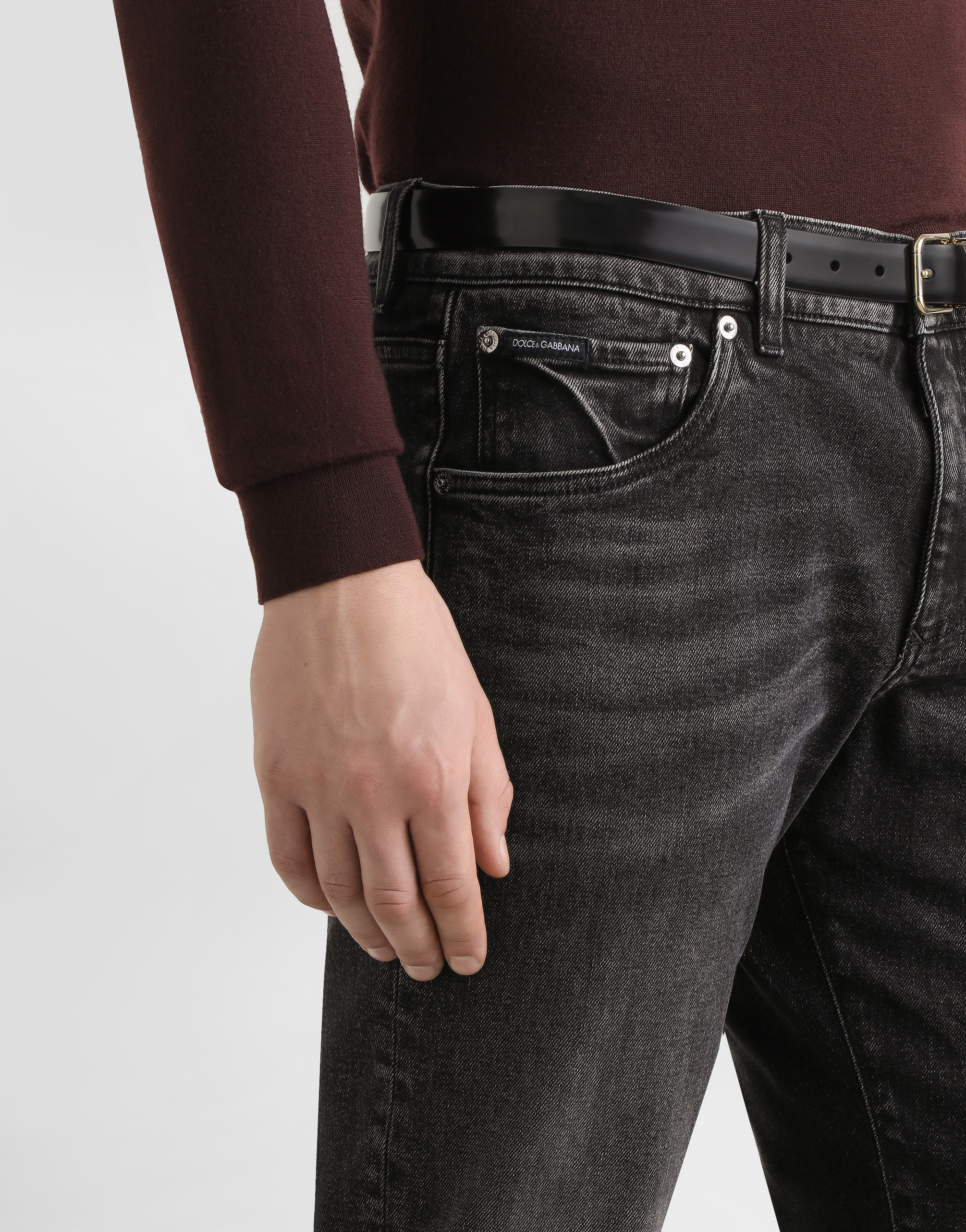 Slim-fit stretch cotton jeans