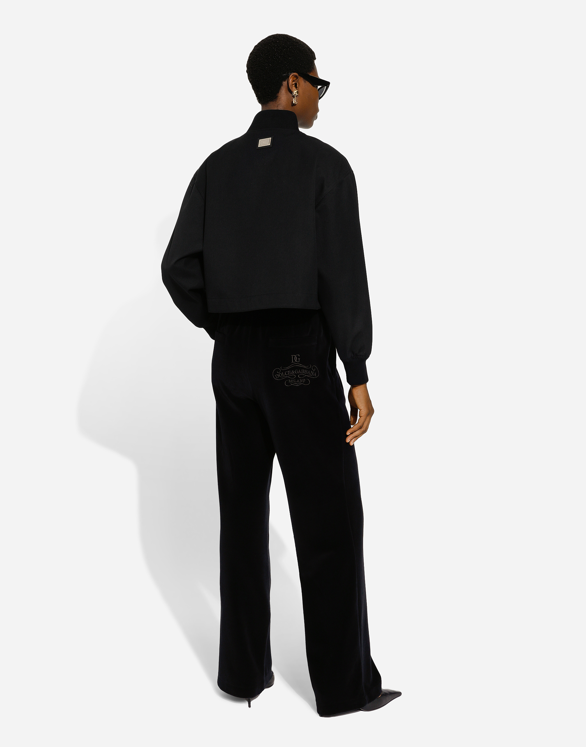 Dolce & Gabbana High Collar Long Sleeve Casual Jacket In Black