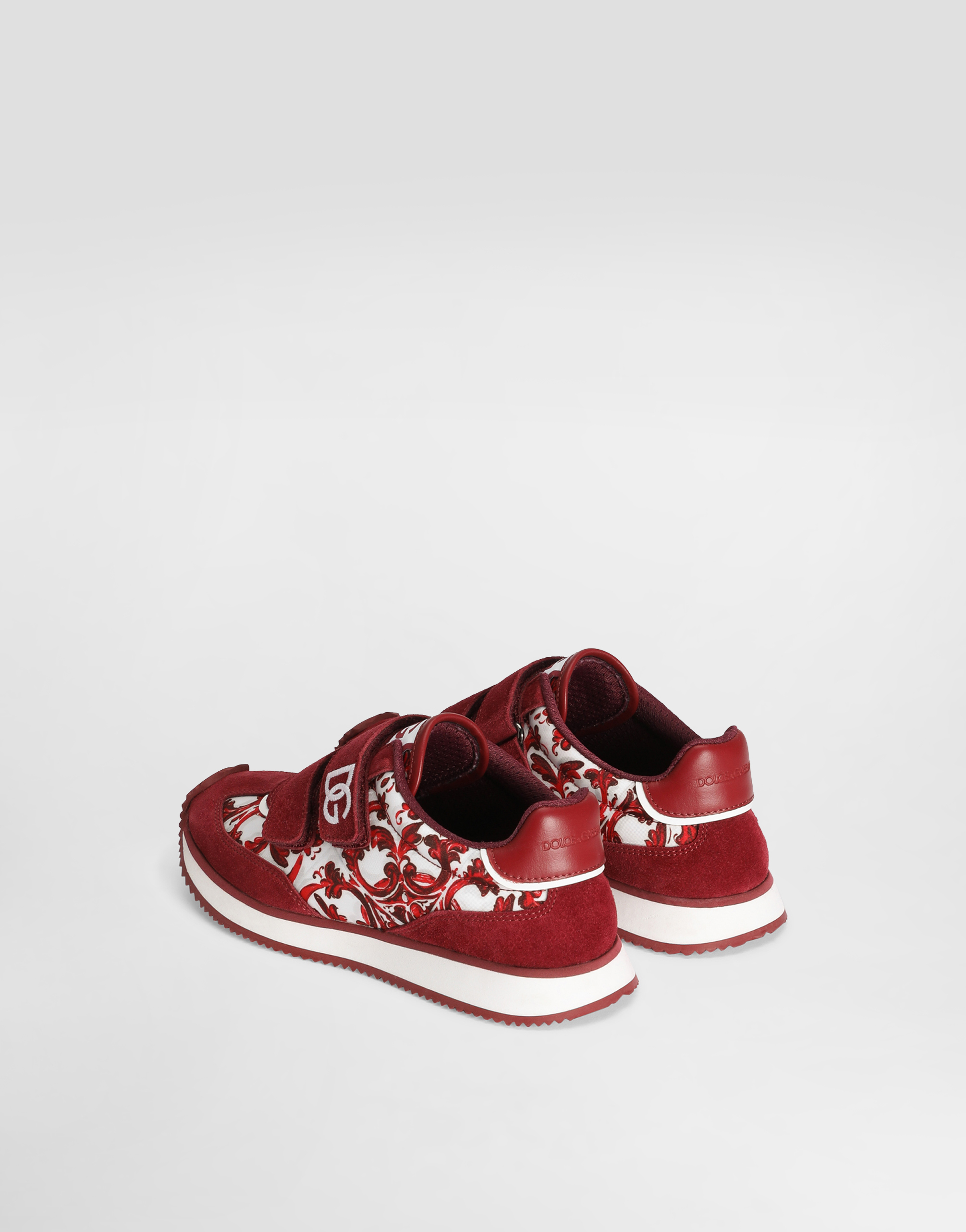  Dolce & Gabbana Sneakers Dg Cushion En Nylon à Imprimé Majolica - Homme Chaussures (27-40) Multicolor 27 