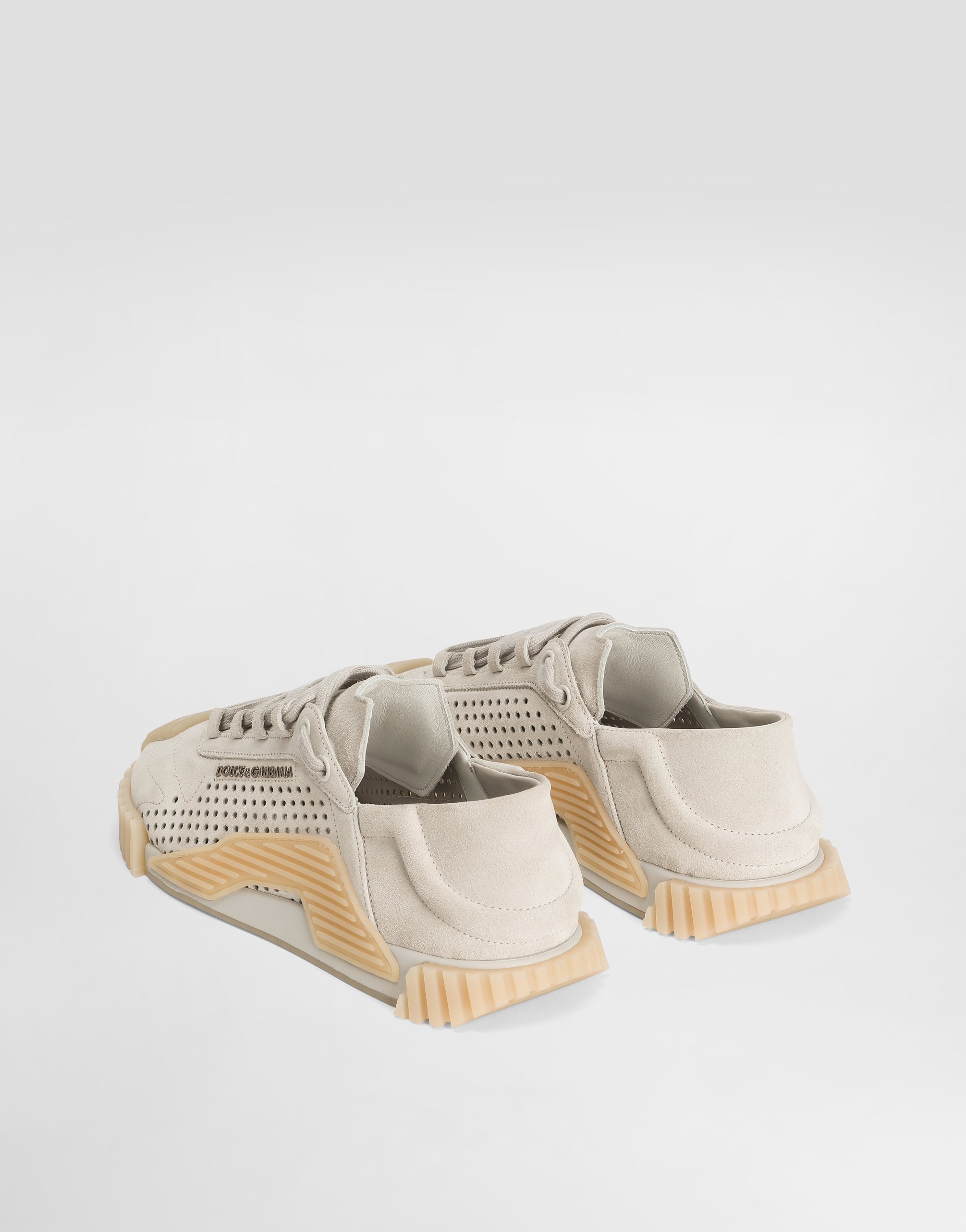 Dolce & Gabbana Sneaker Ns1 Slip-on In Mix Materiali In Argento