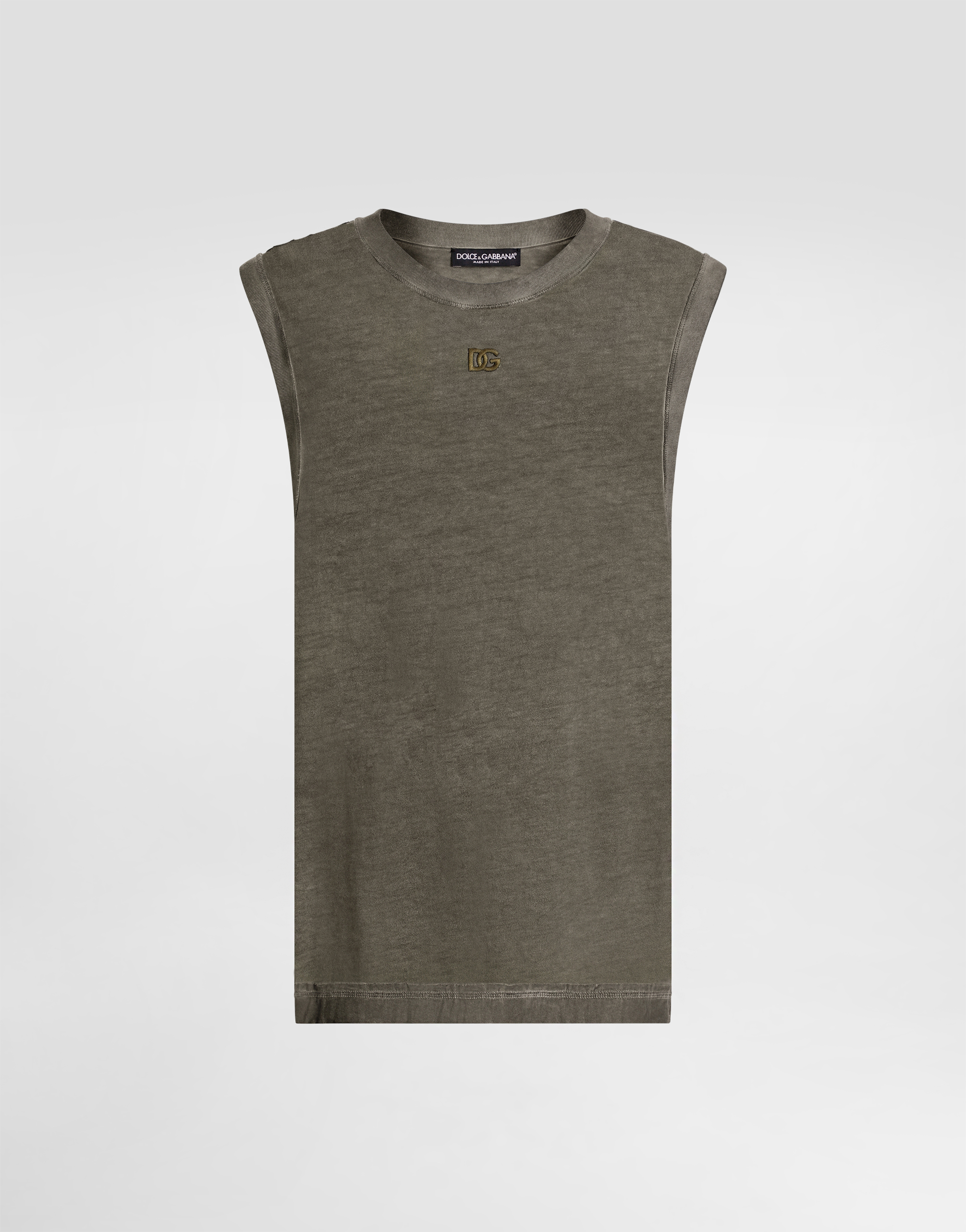 Greyのメンズ コットン タンクトップ | Dolce&Gabbana®