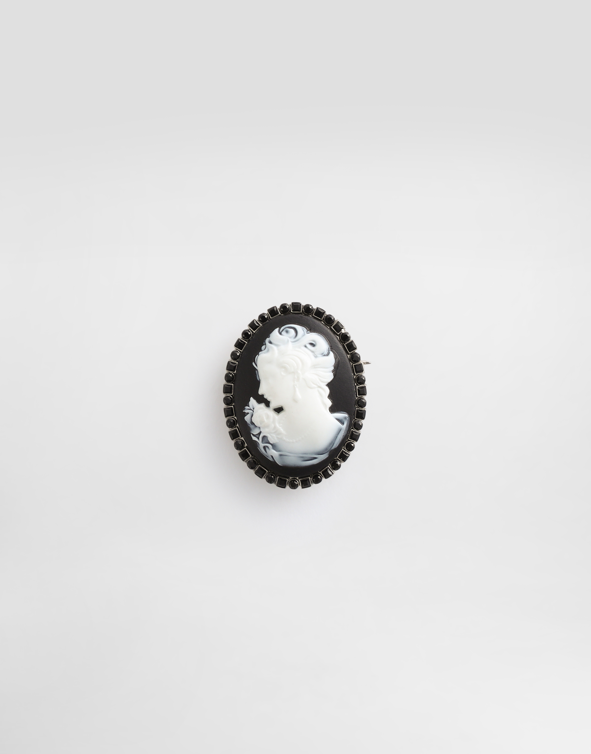 Silverのメンズ オーバル カメオ ブローチ | Dolce&Gabbana®