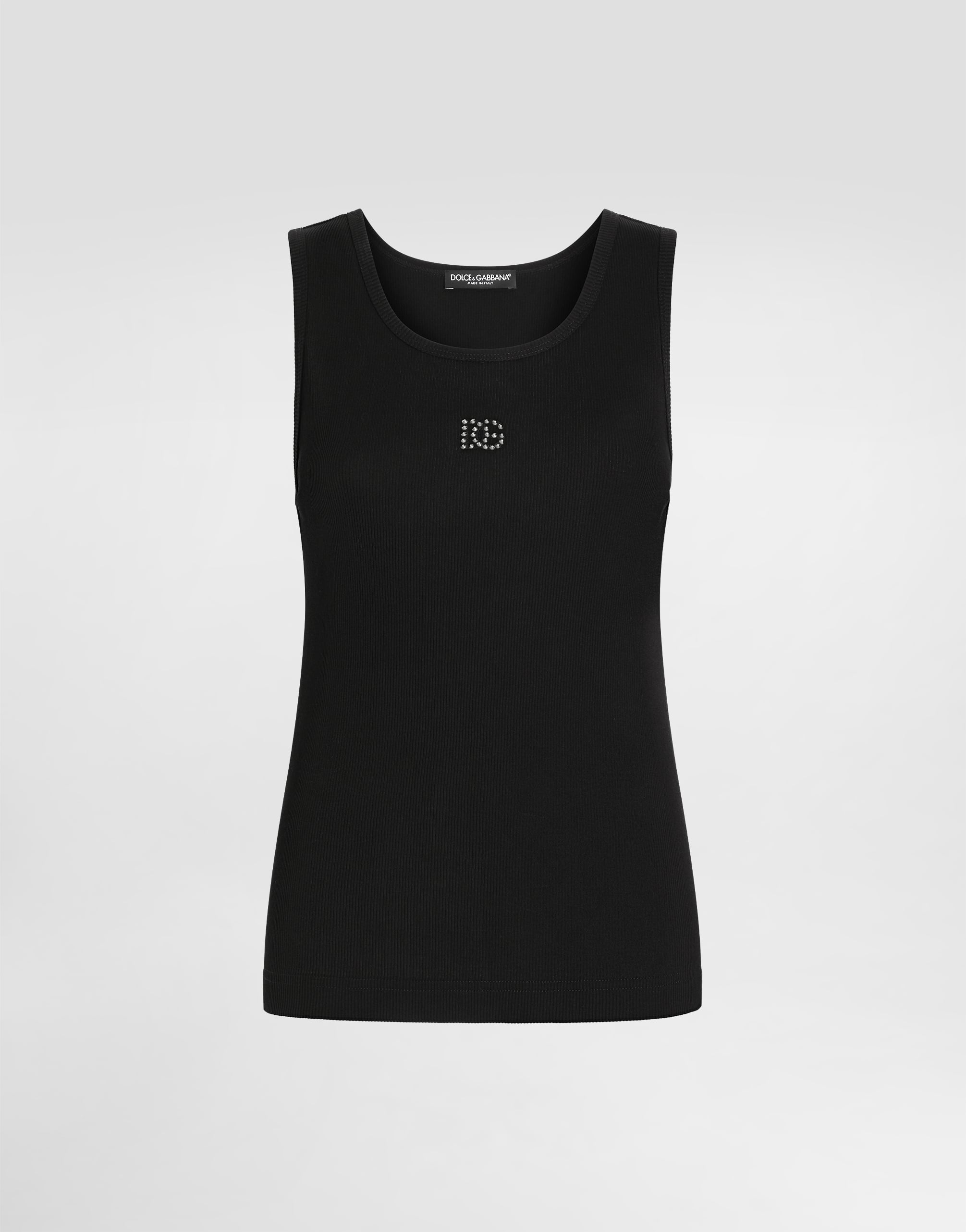 D&G ドルガバ　タンクトップ　ビーズロゴ　プリントXS G8PA8TG7O6R_N0000_0.jpg