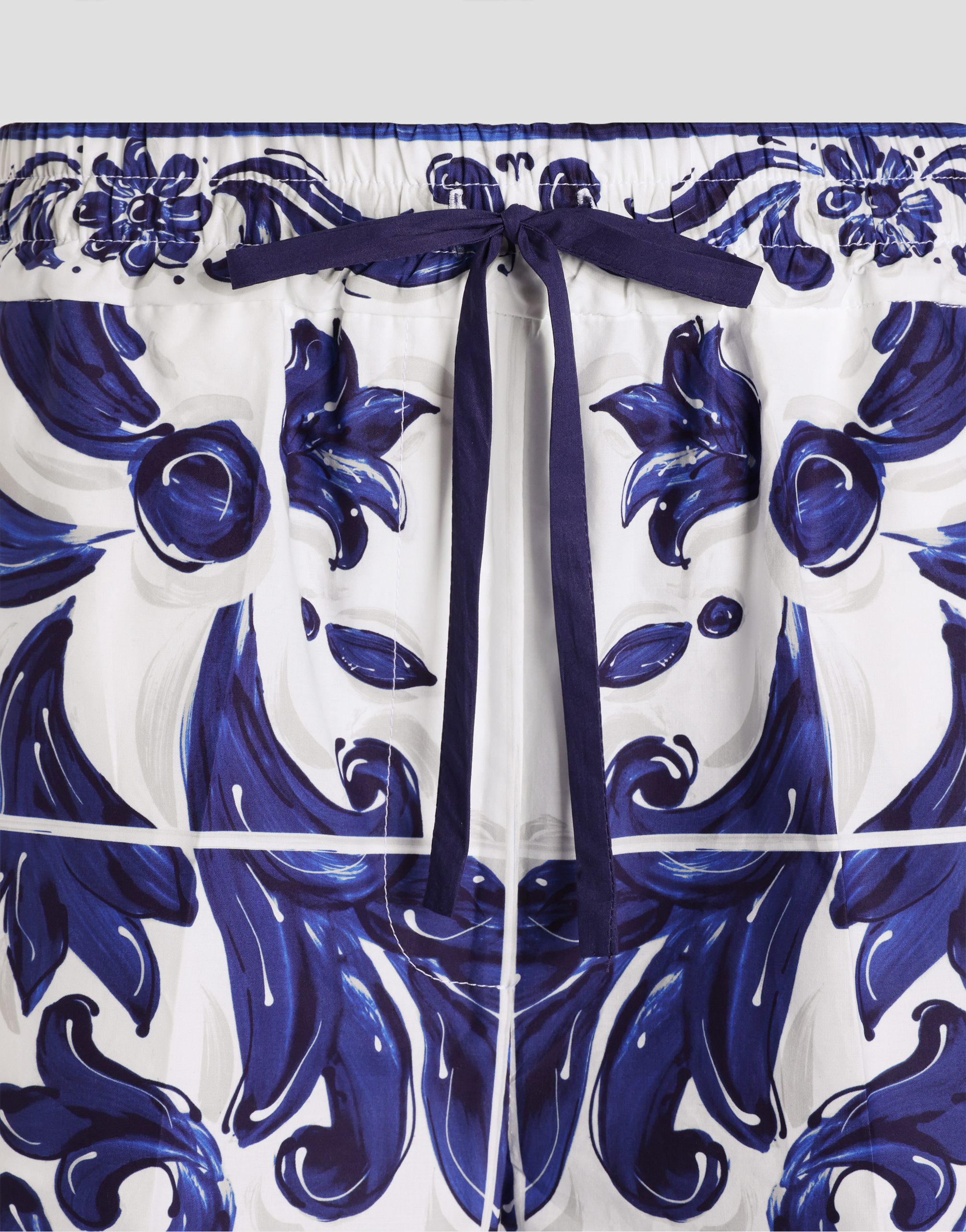 Majolica-print poplin shorts