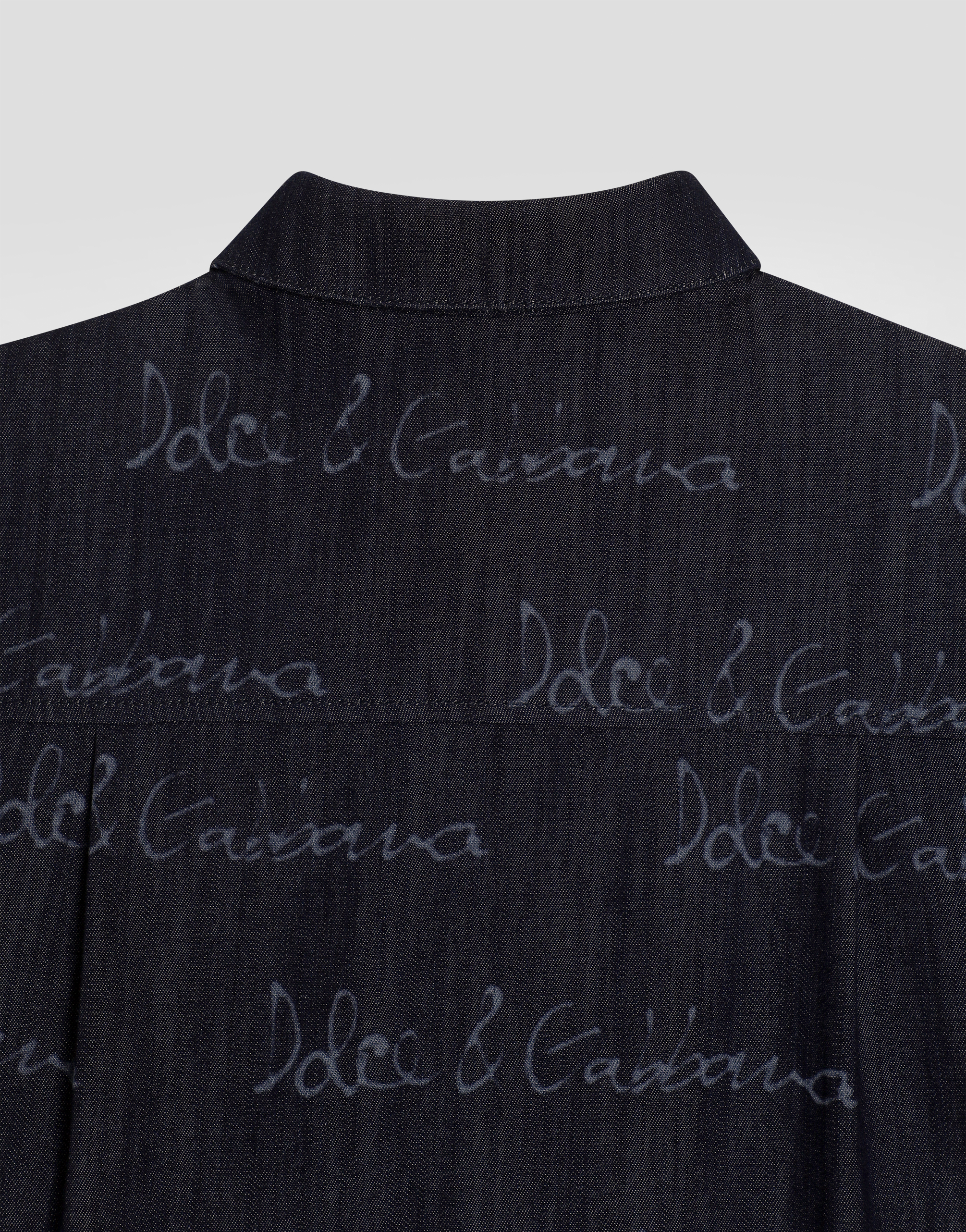 Denim shirt with Dolce&Gabbana logo