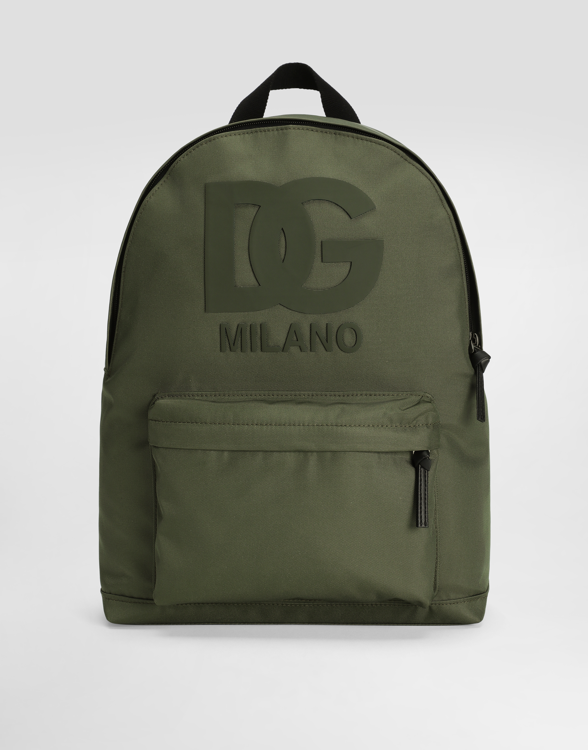 Dolce & Gabbana Nylon Backpack With Dg Patch In Green
