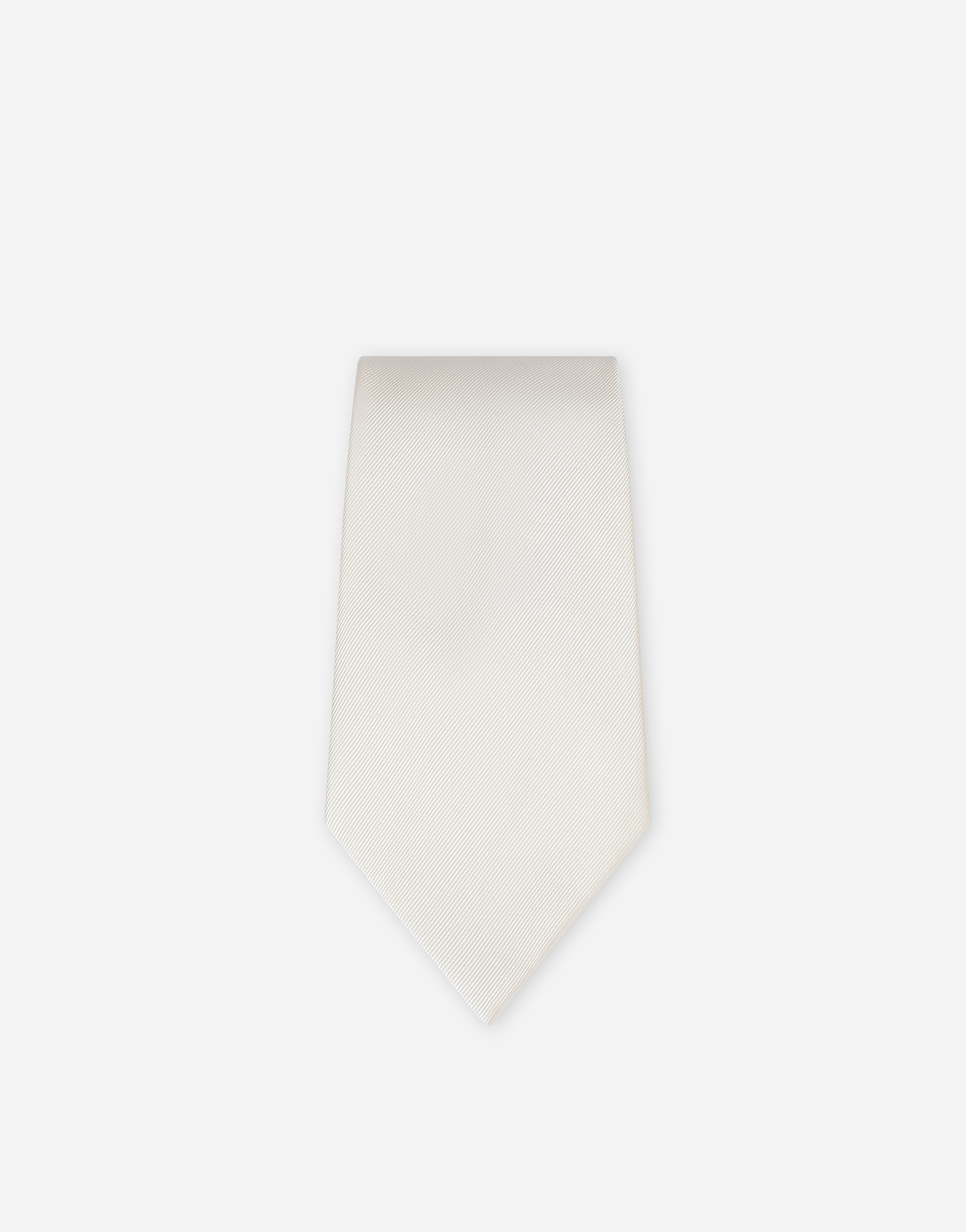 Shop Dolce & Gabbana 12-cm Silk Faille Blade Tie In White