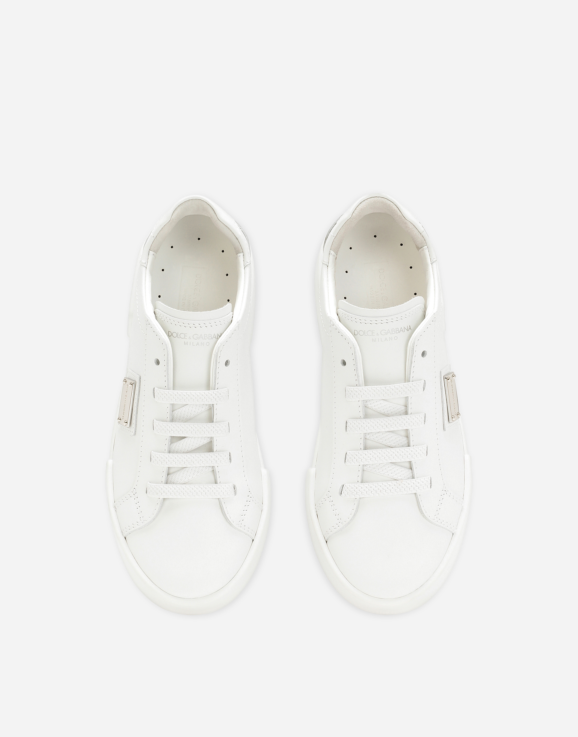 DOLCE & GABBANA CALFSKIN PORTOFINO VINTAGE SNEAKERS