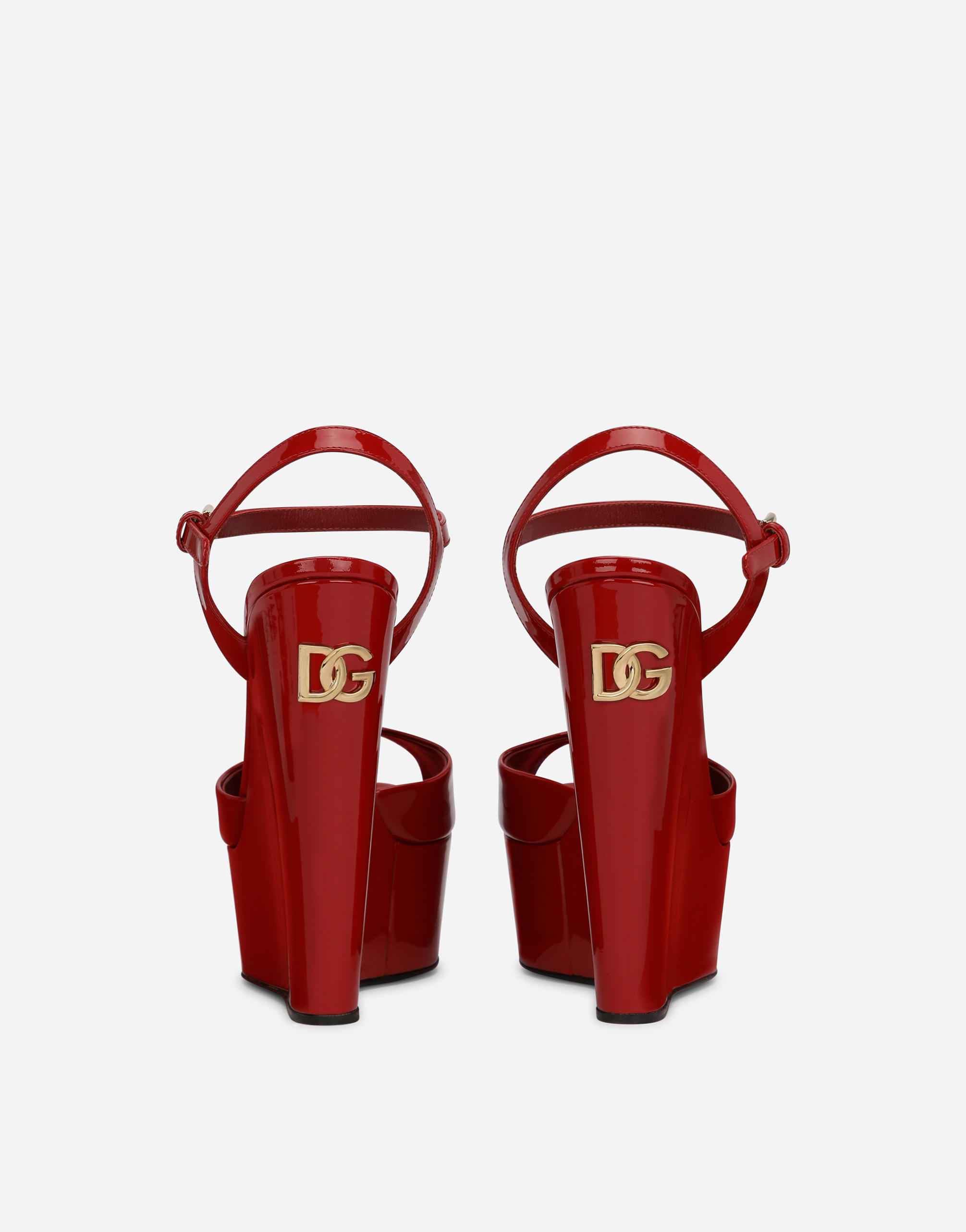 DOLCE & GABBANA PATENT LEATHER WEDGES