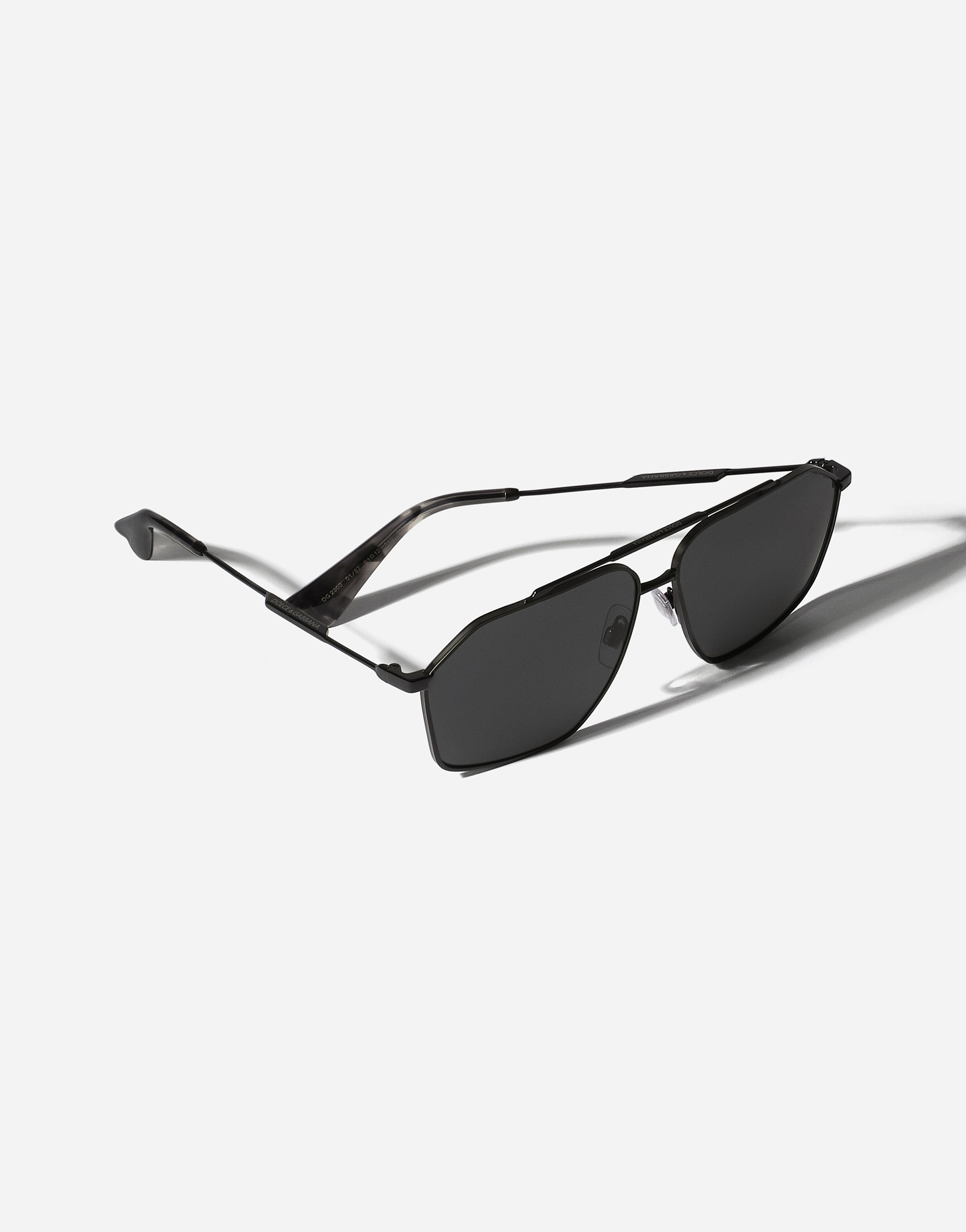 Dolce & Gabbana Stefano Pilot-frame Sunglasses In Black