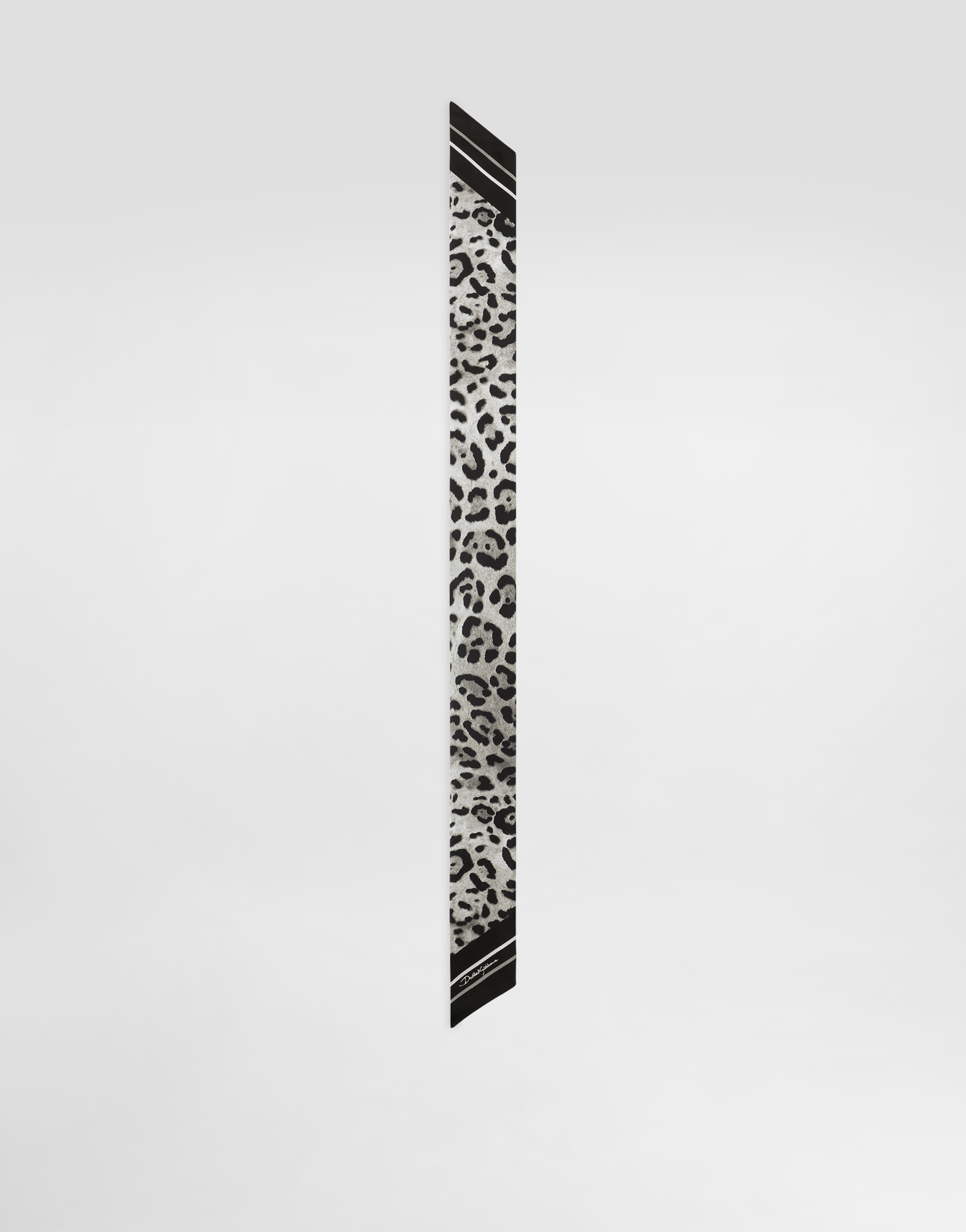 Dolce & Gabbana Leopard-print Twill Headscarf (6x100) - Woman Scarves And Silks Print Onesize