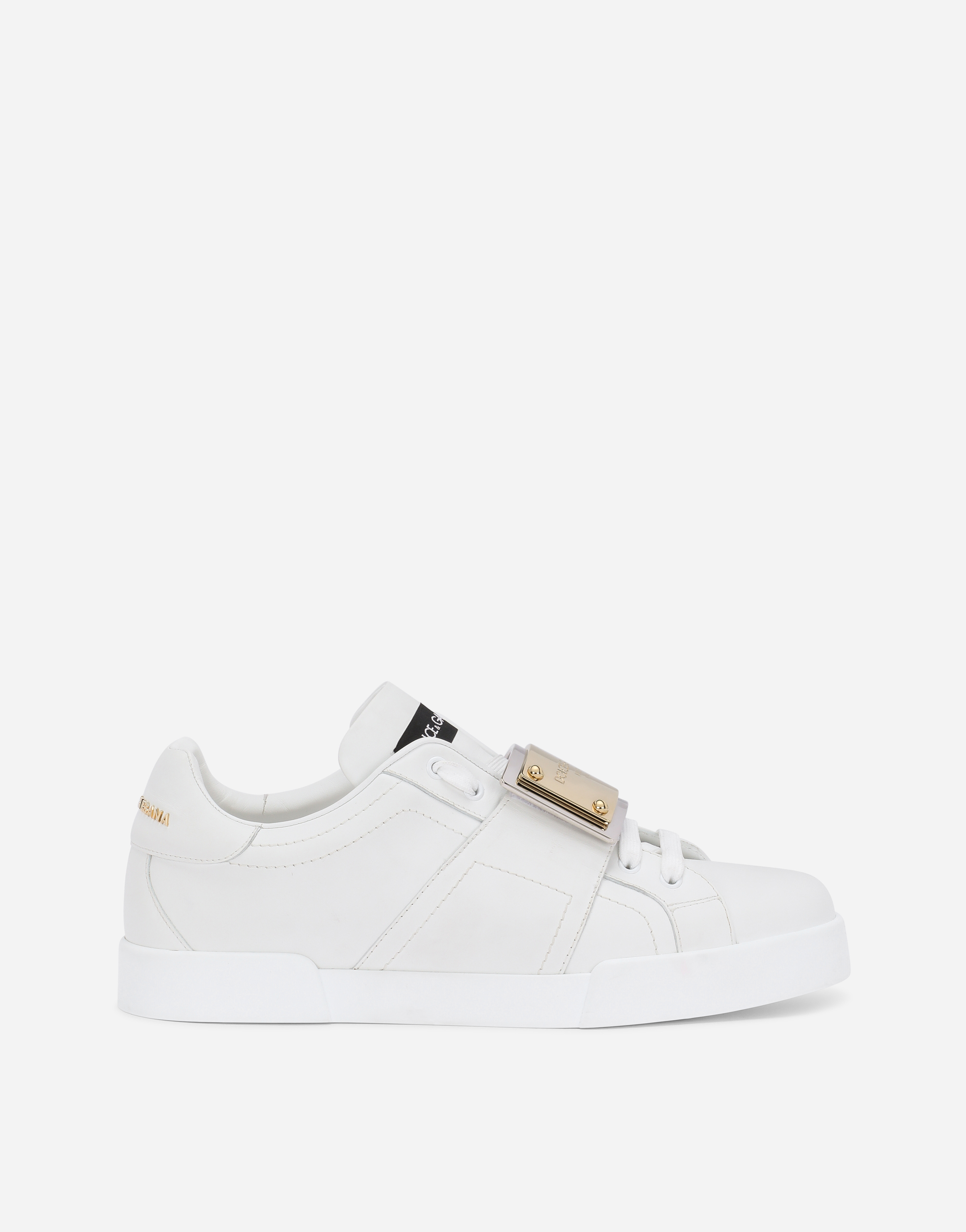 Calfskin Portofino sneakers with branded tag in White for Calfskin Portofino sneakers with branded tag in White for