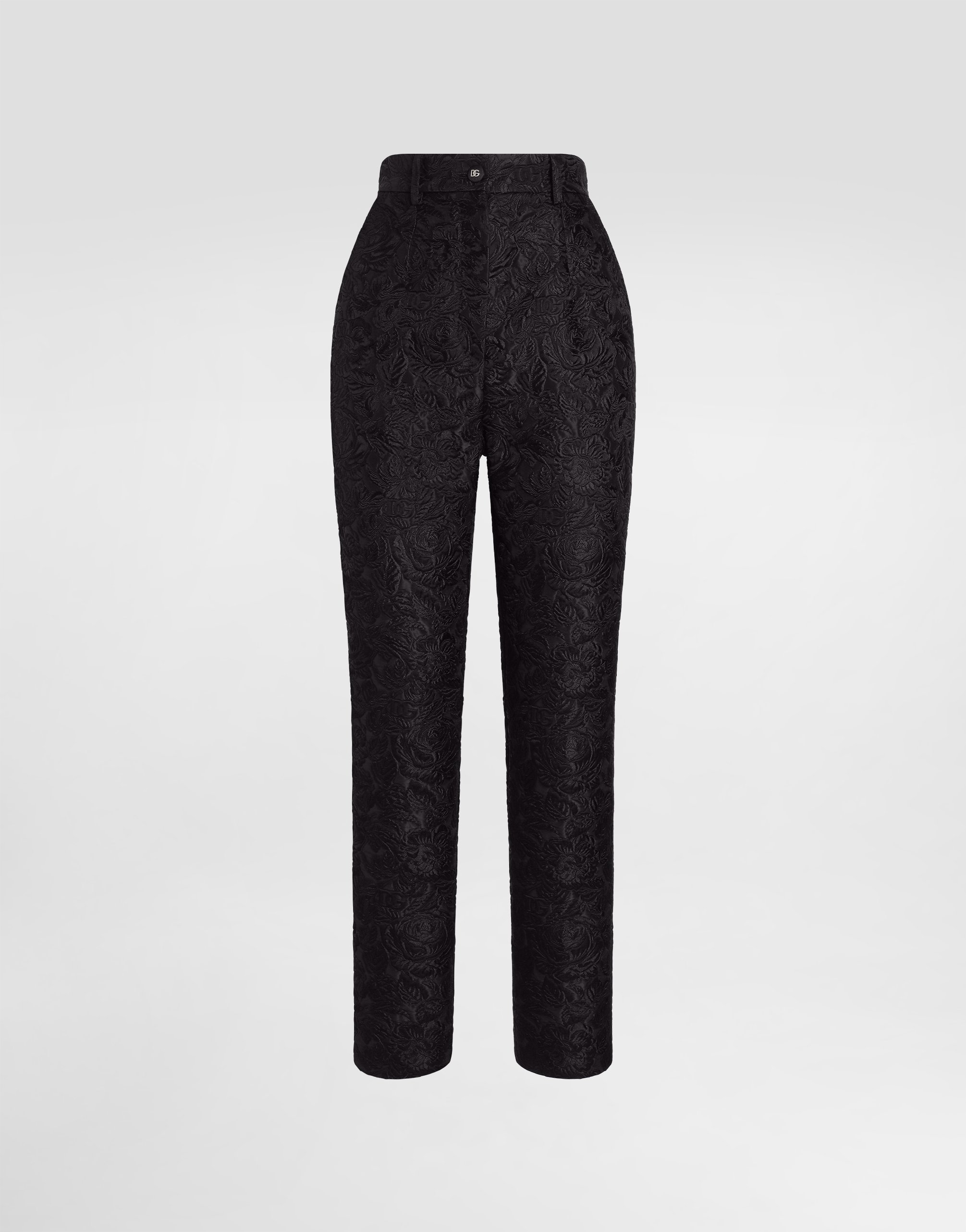 Dolce & Gabbana Tailored Quilted Floral Jacquard Pants - Woman Pants And Shorts Black