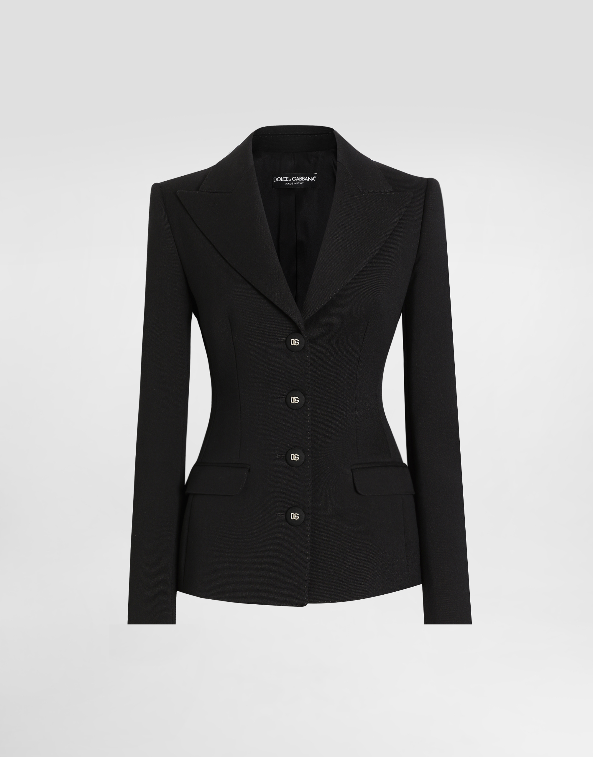 Dolce & Gabbana Dolce Single Breasted Wool Jacket In Black