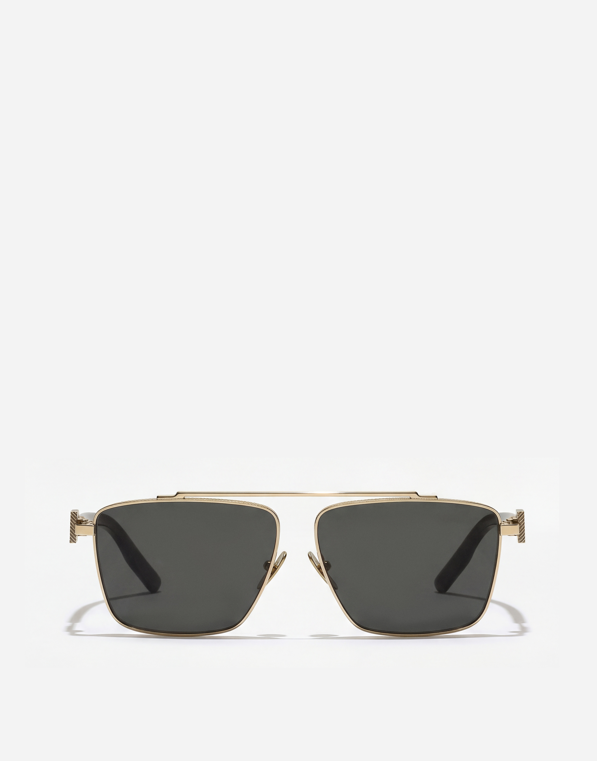 Metal Plaque Sunglasses in Gold for Women | Dolce&Gabbana® US