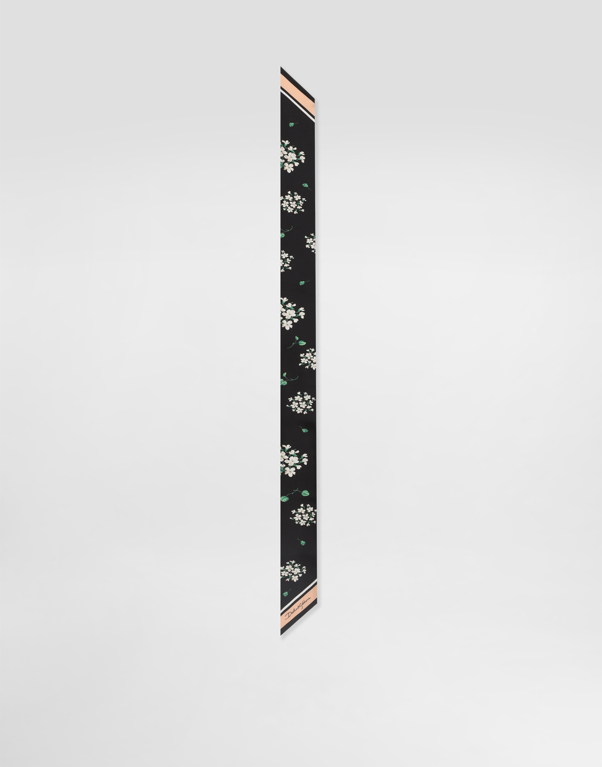  Dolce & Gabbana Dolce & Gabbana 6x100 Geranium-print Silk Twill Bandeau - Woman Scarves And Silks Multicolor Onesize 