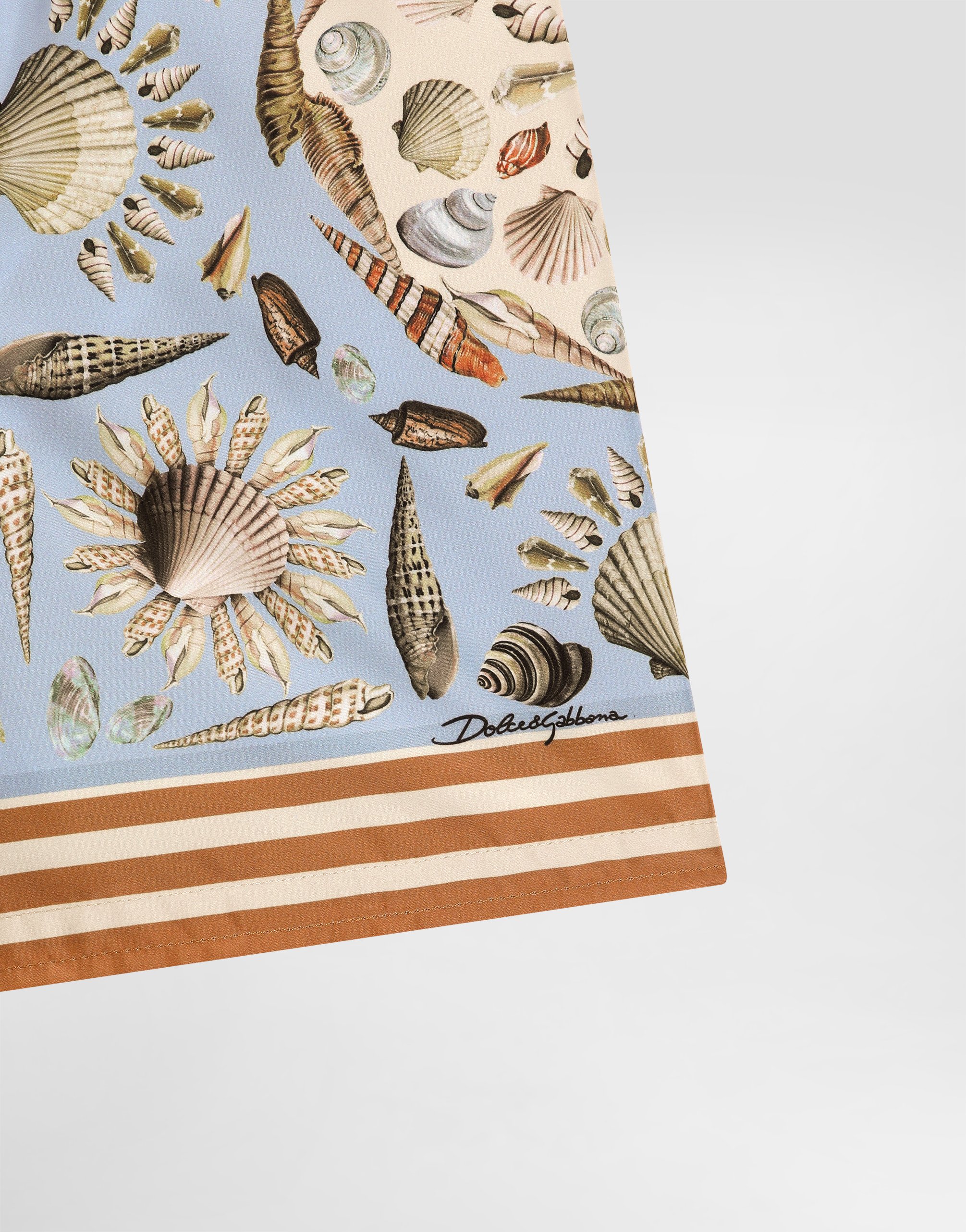 Shell-print medium canvas boxer shorts