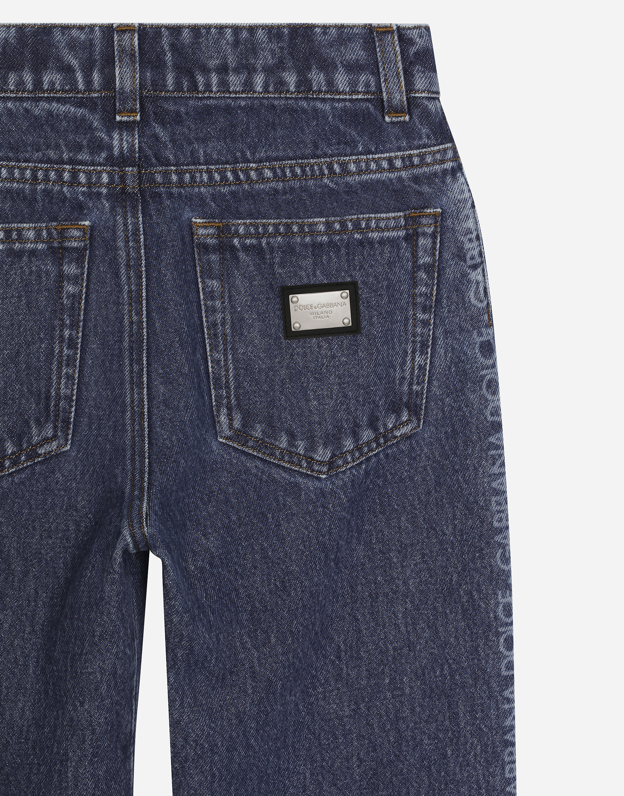 5-pocket denim jeans with Dolce&Gabbana logo